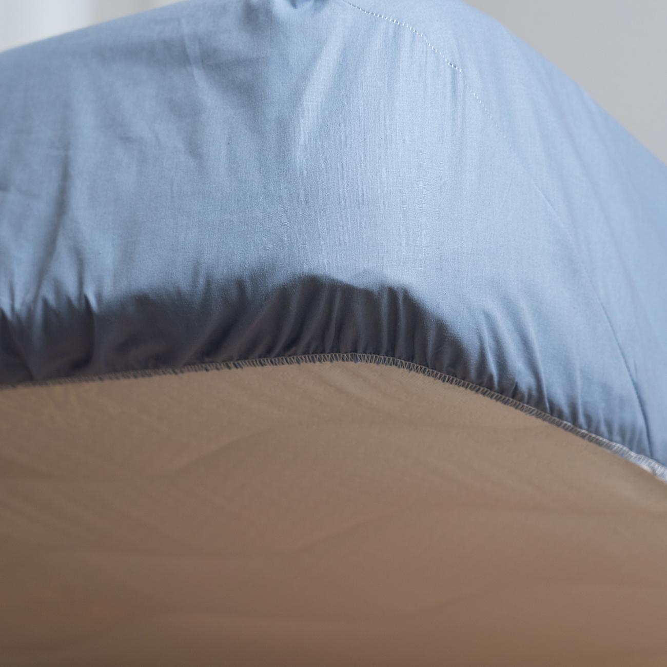 Sheet "NATHNENNYA" with an elastic band Blue, 120x200 - Photo 3