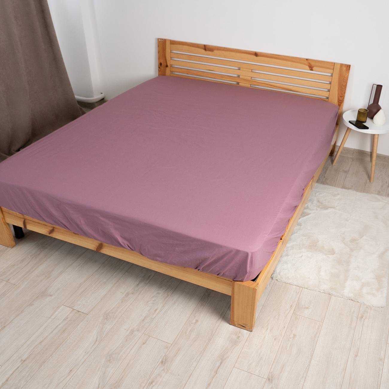 Sheet "NATHNENNYA" with an elastic band Ash rose, 120x200 - Photo 2