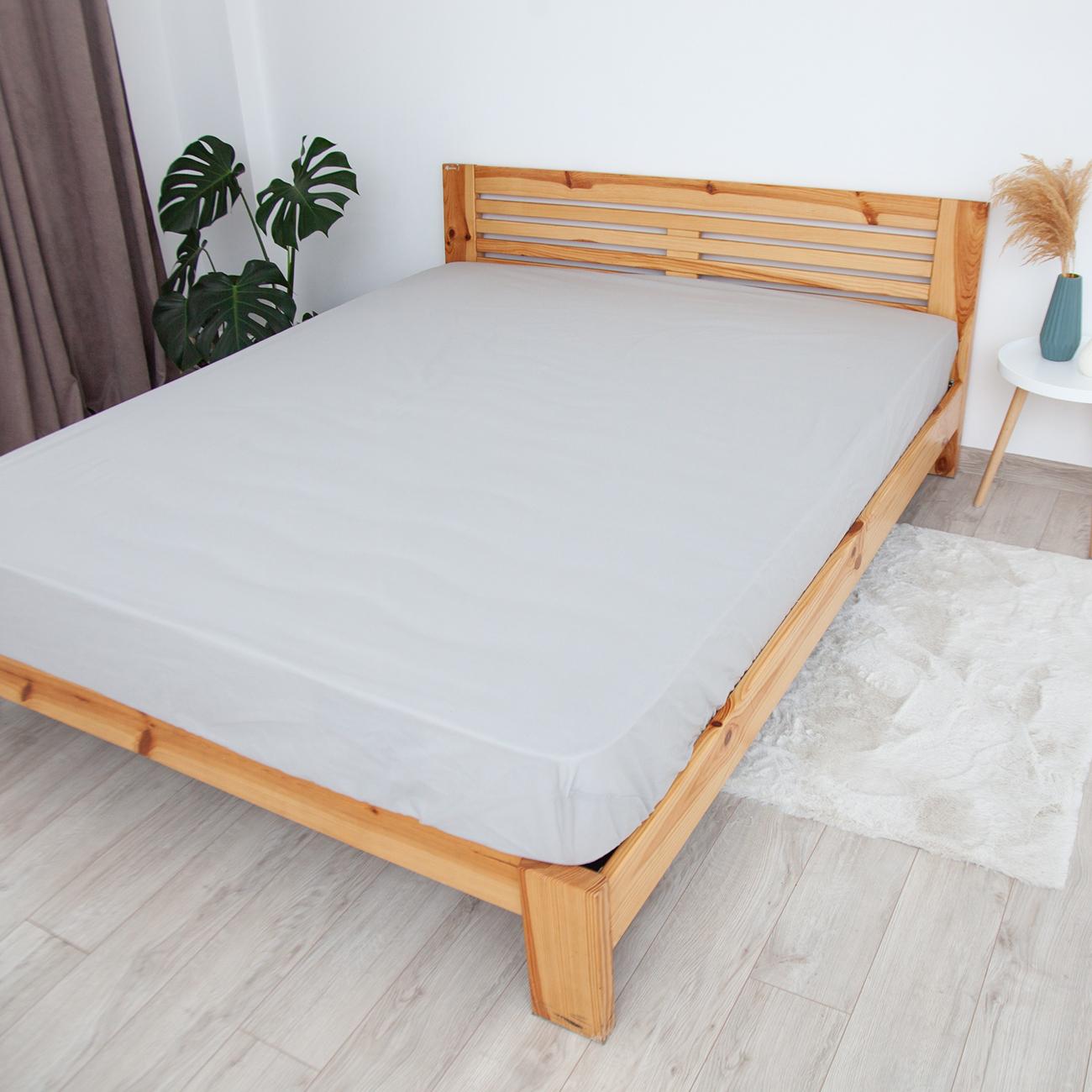 Sheet "NATHNENNYA" with an elastic band Light gray, 120x200 - Photo 2