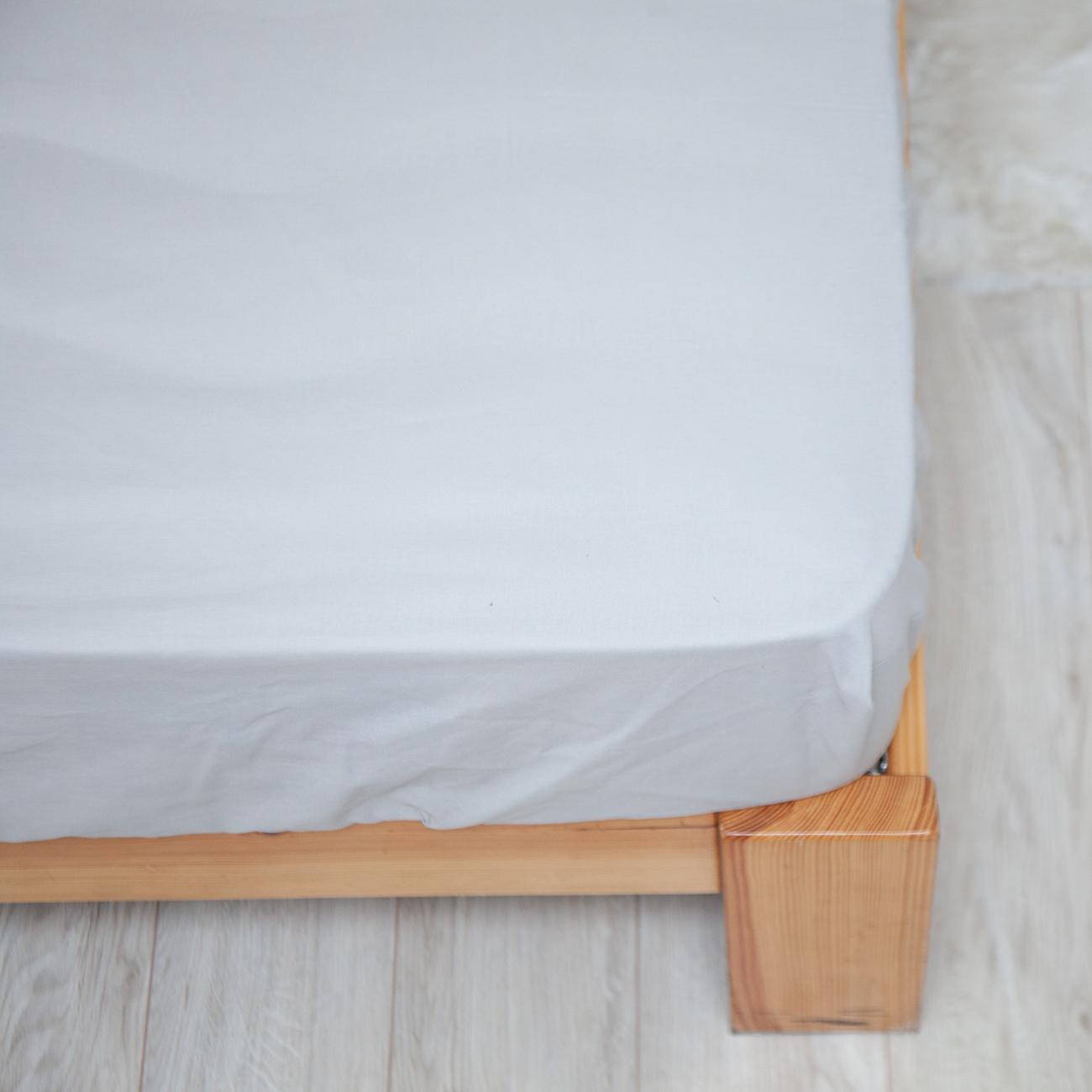 Sheet "NATHNENNYA" with an elastic band Light gray, 120x200 - Photo 3