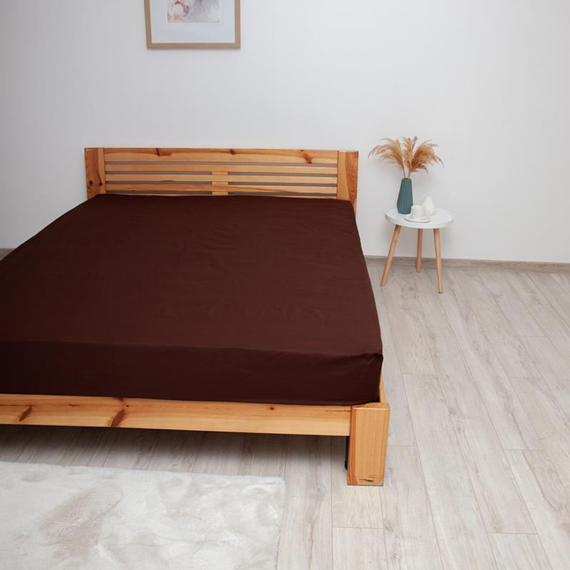 Sheet "NATHNENNYA" with an elastic band Chocolate, 160x200 - Photo 3