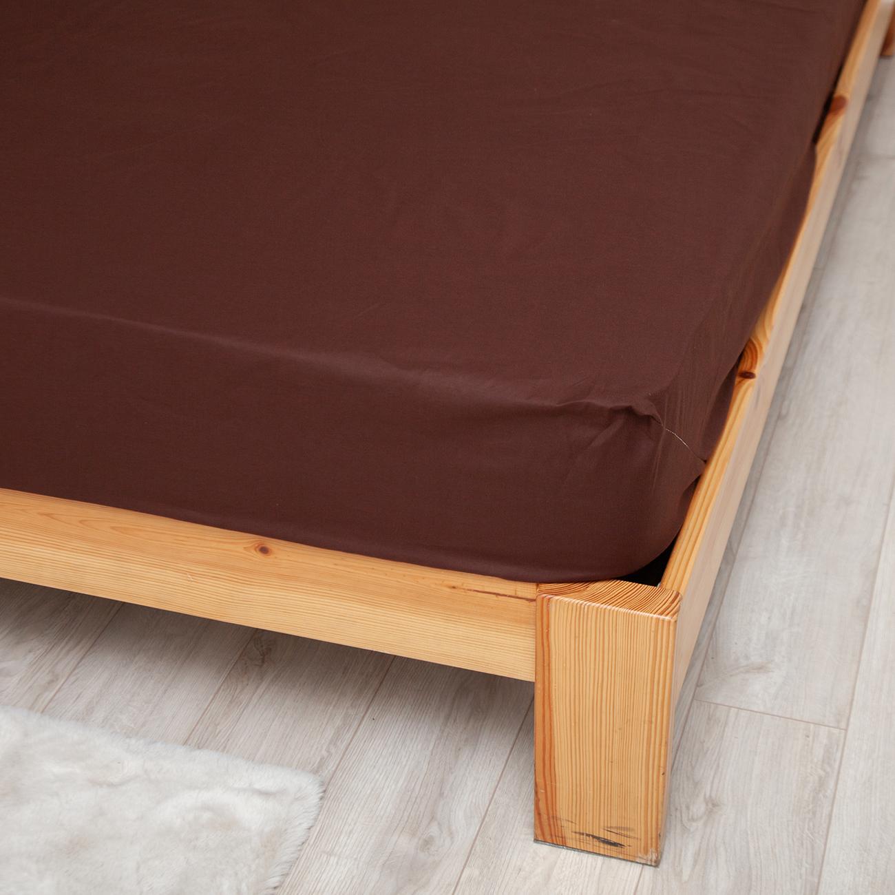 Sheet "NATHNENNYA" with an elastic band Chocolate, 160x200 - Photo 5