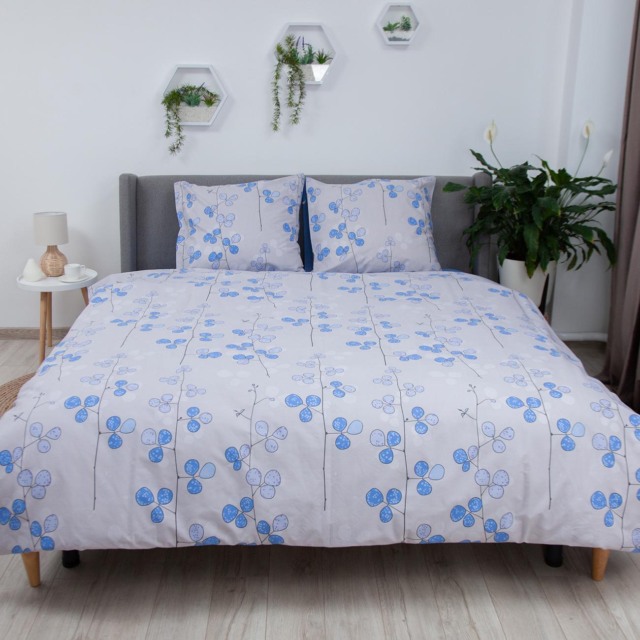 Постільна білизна ТЕП "Soft dreams" Blue Flowers, 70x70, сімейна - Фото 2
