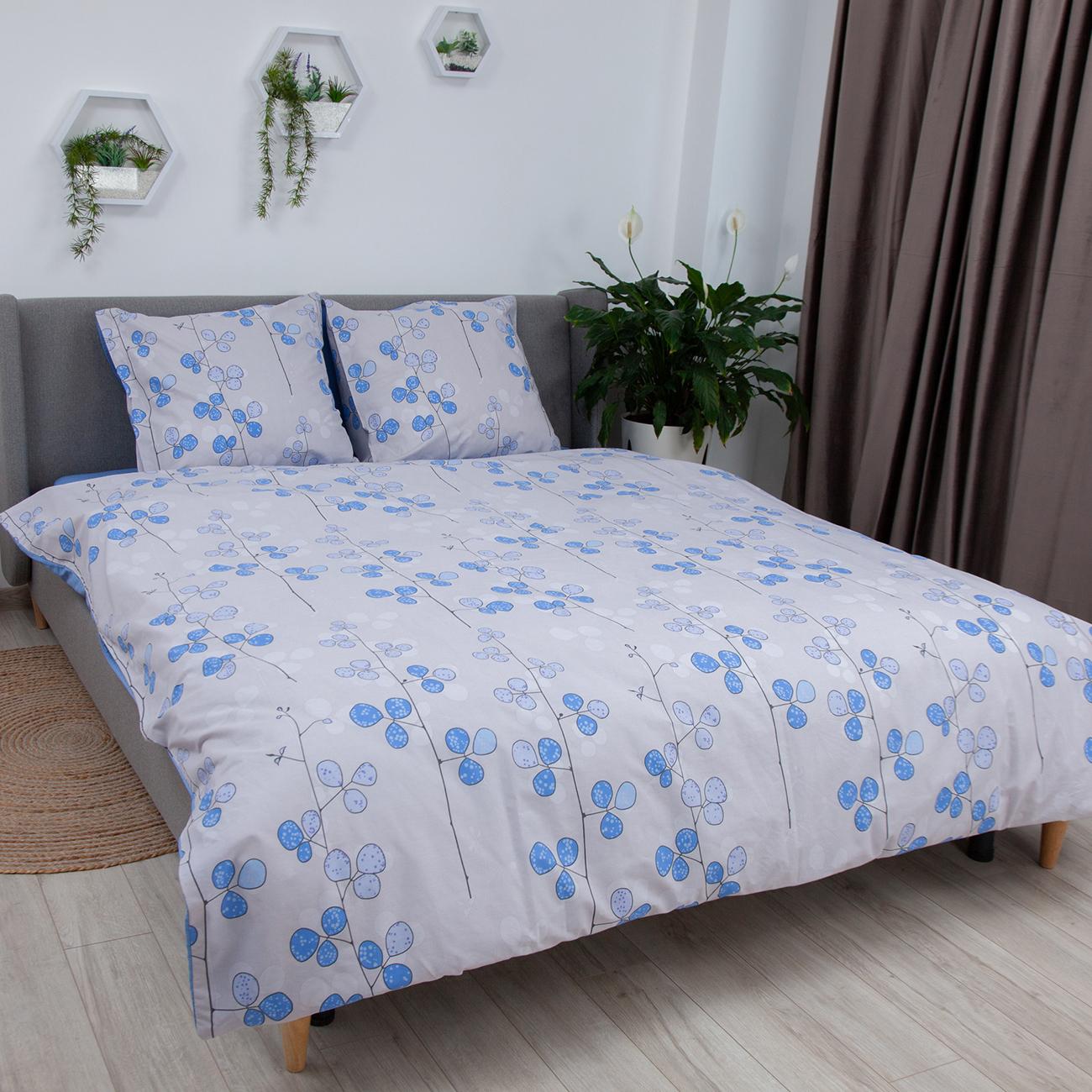 Постільна білизна ТЕП "Soft dreams" Blue Flowers, 70x70, сімейна - Фото 3