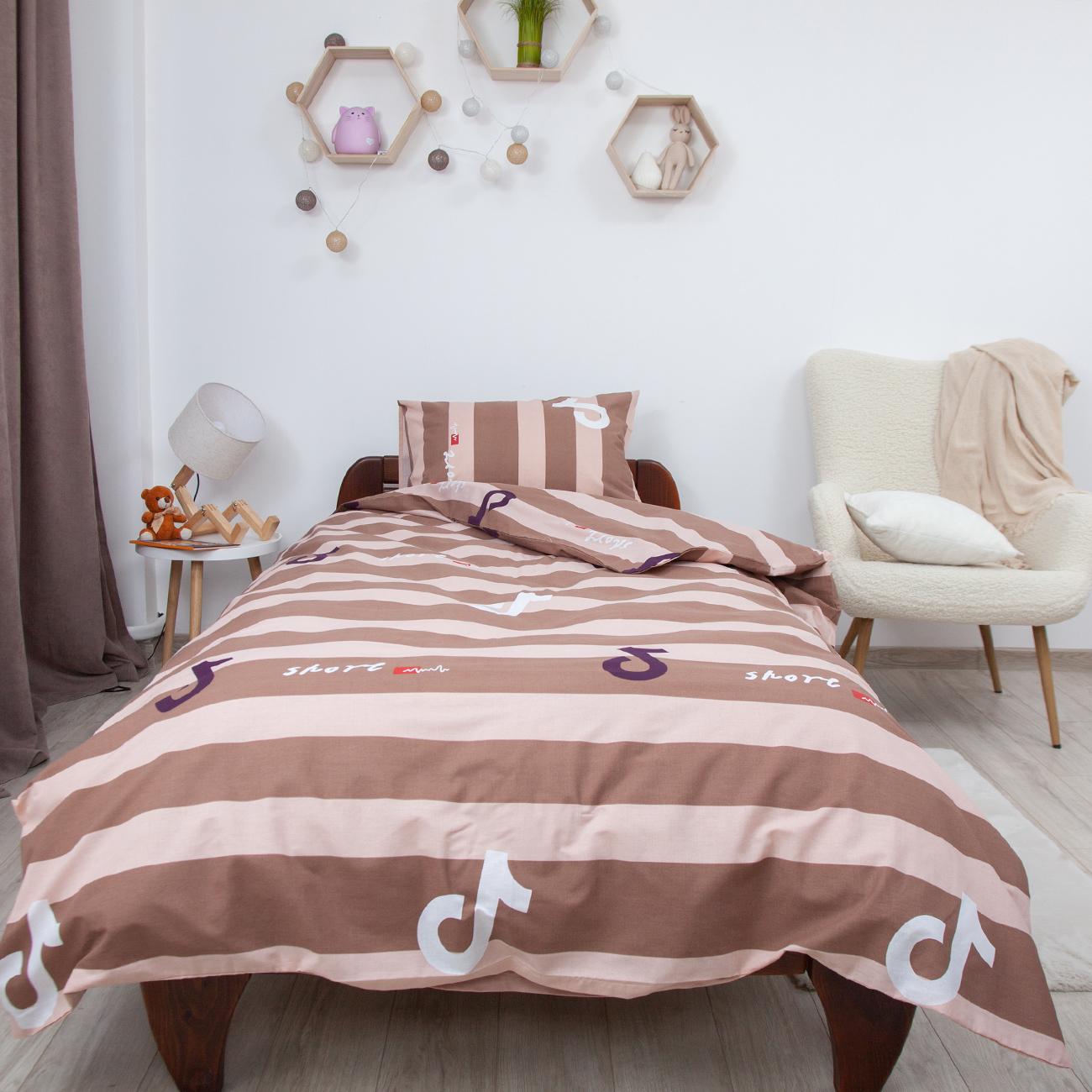 Постільна білизна ТЕП "Soft dreams" Тренди (коричневий), 50x70, підліткова - Фото 3