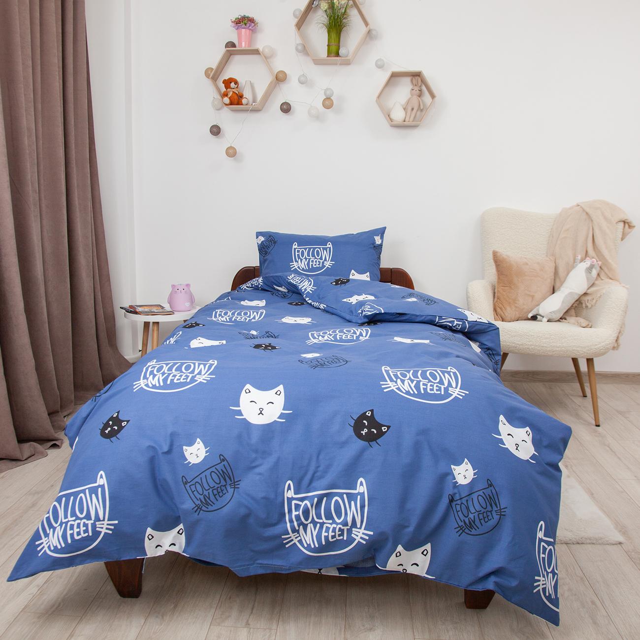 Постільна білизна ТЕП "Soft dreams" Кошенятка (сині), 50x70, підліткова - Фото 3