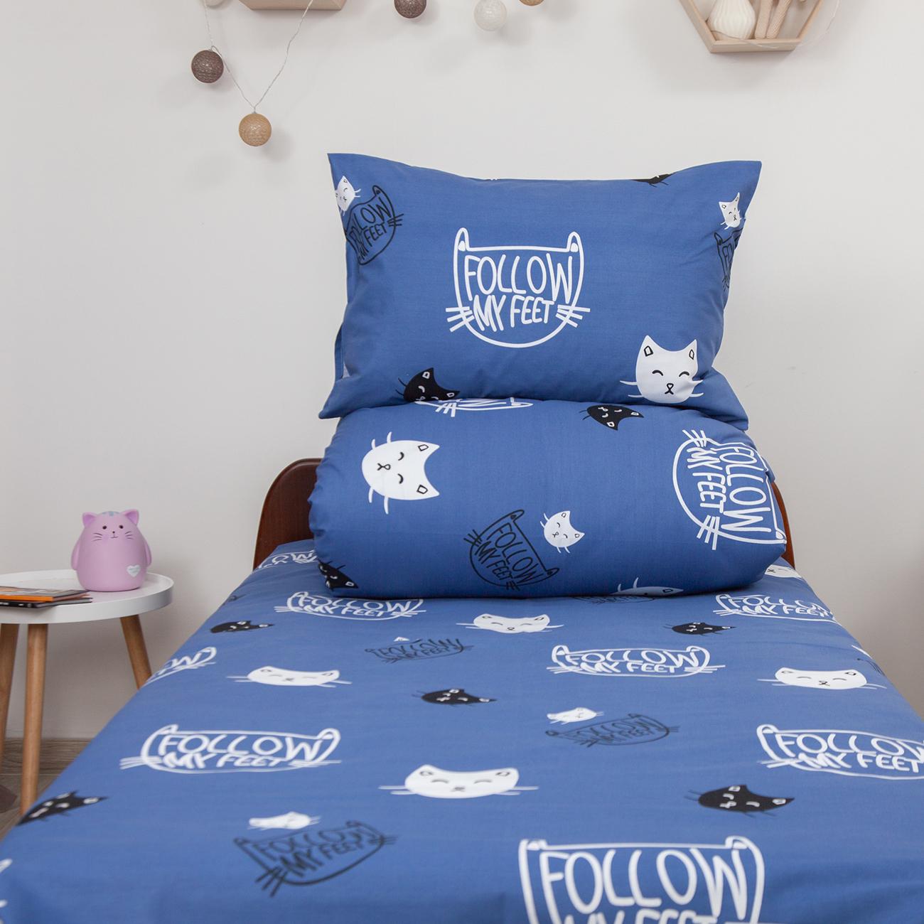 Постільна білизна ТЕП "Soft dreams" Кошенятка (сині), 50x70, підліткова - Фото 6
