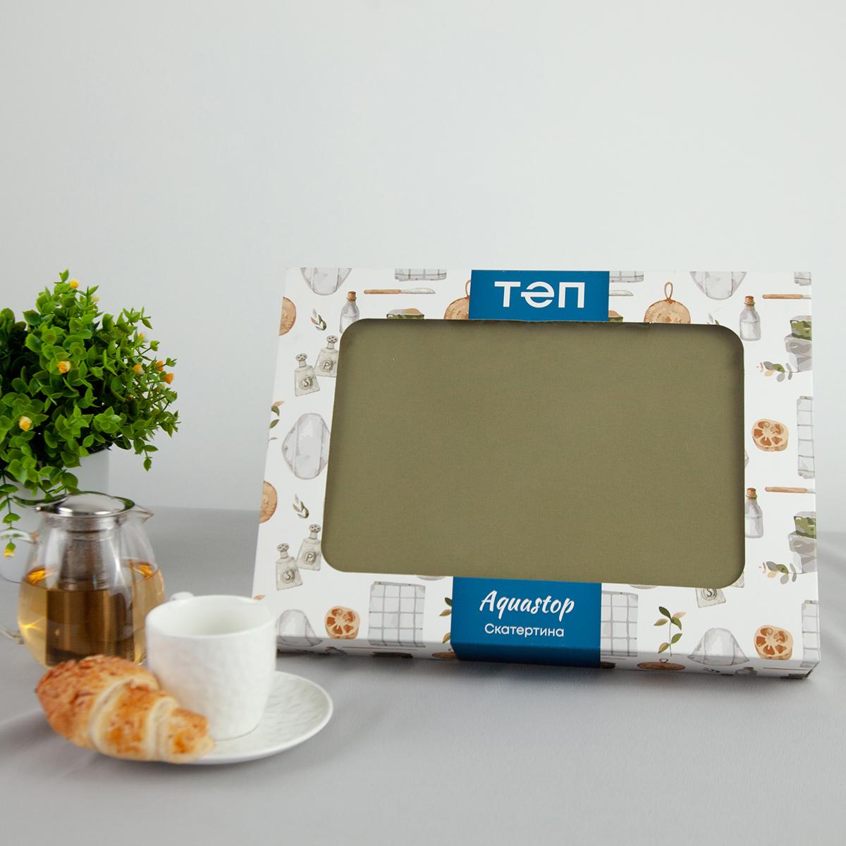 Tablecloth "Aquastop" water repellent Olive, 150x200 - Photo 2