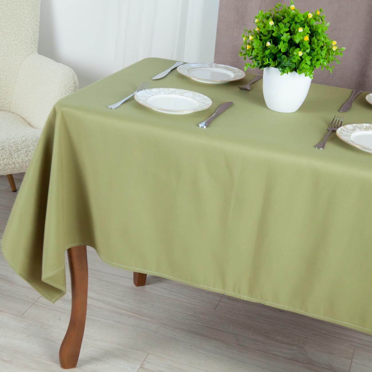 Tablecloth "Aquastop" water repellent Olive, 150x200 - Photo 3