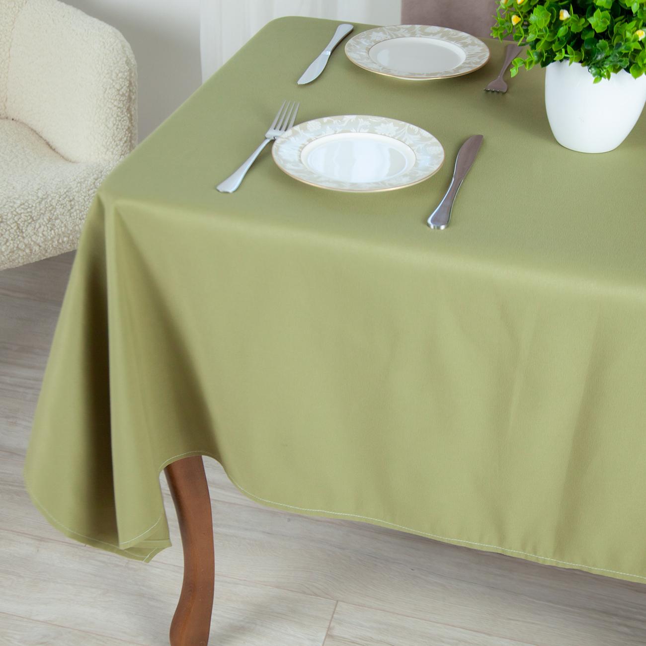 Tablecloth "Aquastop" water repellent Olive, 150x200 - Photo 4