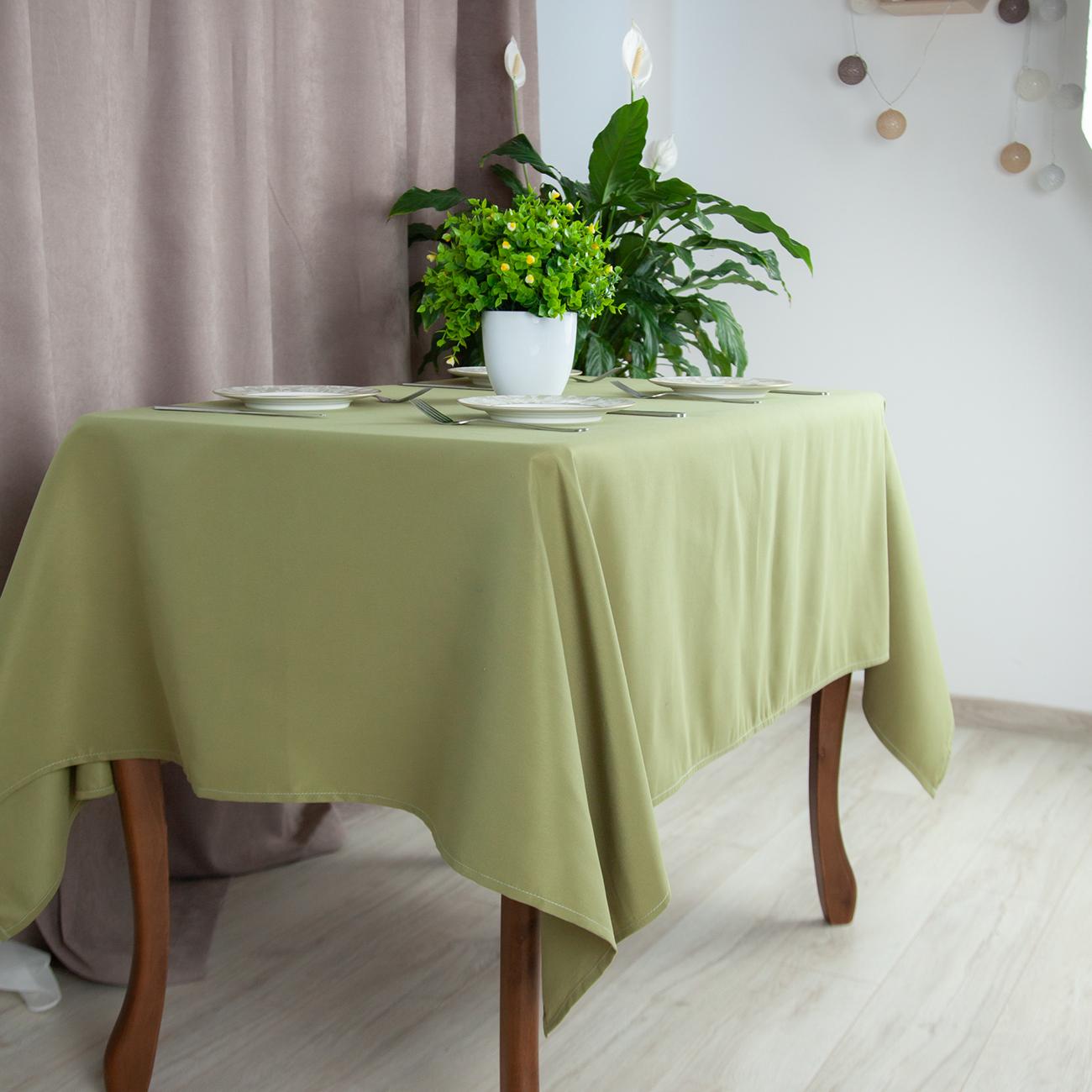 Tablecloth "Aquastop" water repellent Olive, 150x200 - Photo 5