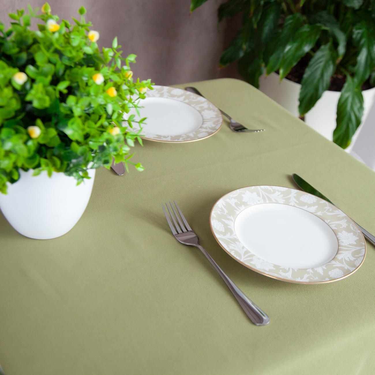 Tablecloth "Aquastop" water repellent Olive, 150x200 - Photo 6