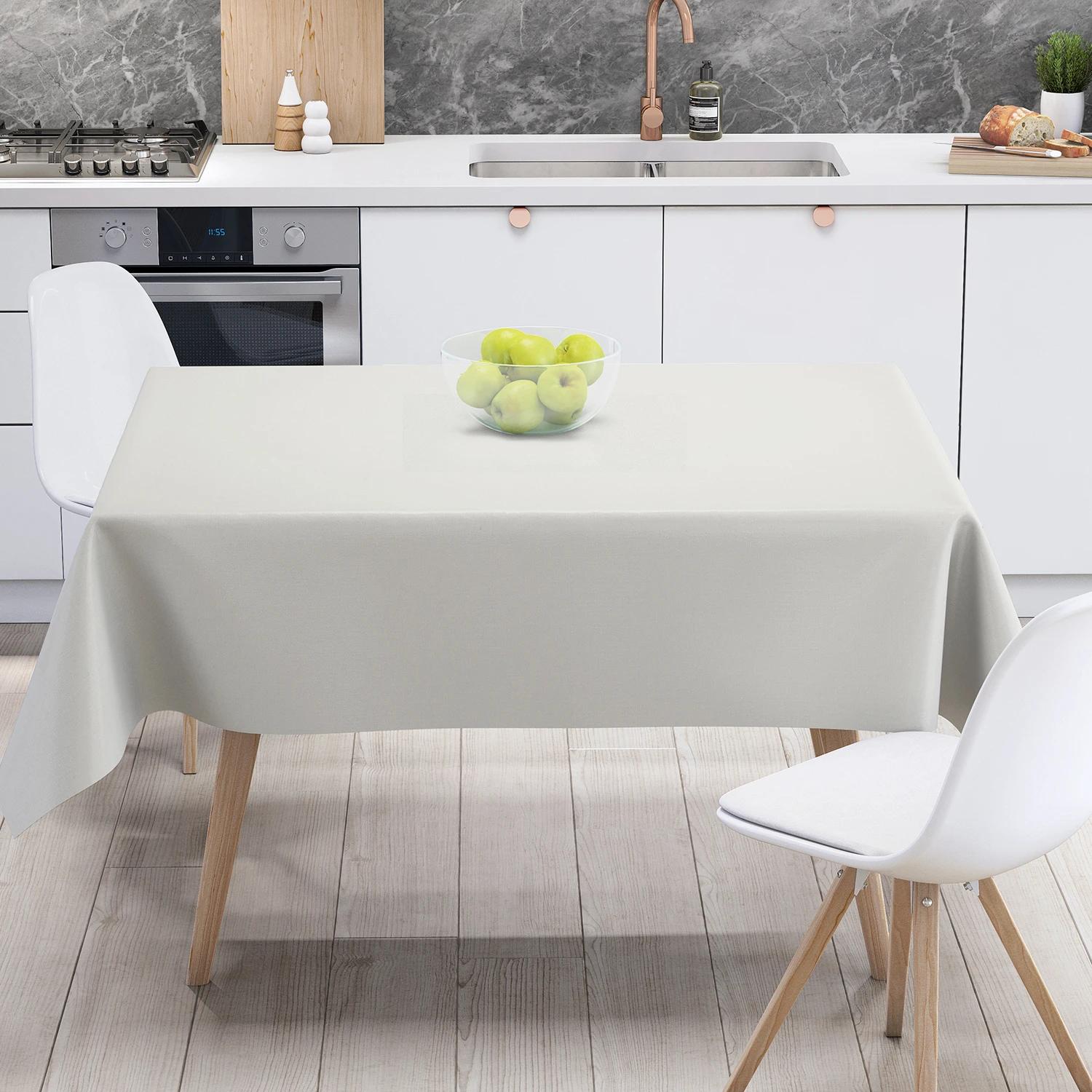 Tablecloth "Aquastop" water repellent Milky White