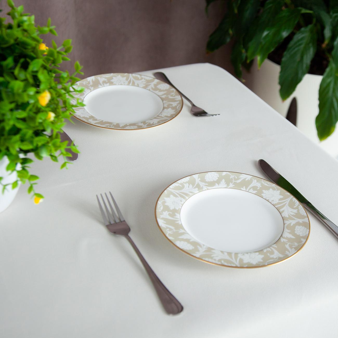 Tablecloth "Aquastop" water repellent Milky White, 150x150 - Photo 5