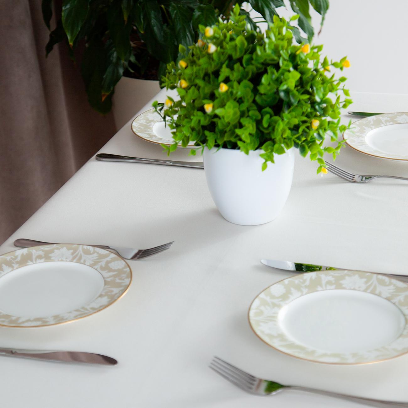 Tablecloth "Aquastop" water repellent Milky White, 150x150 - Photo 7