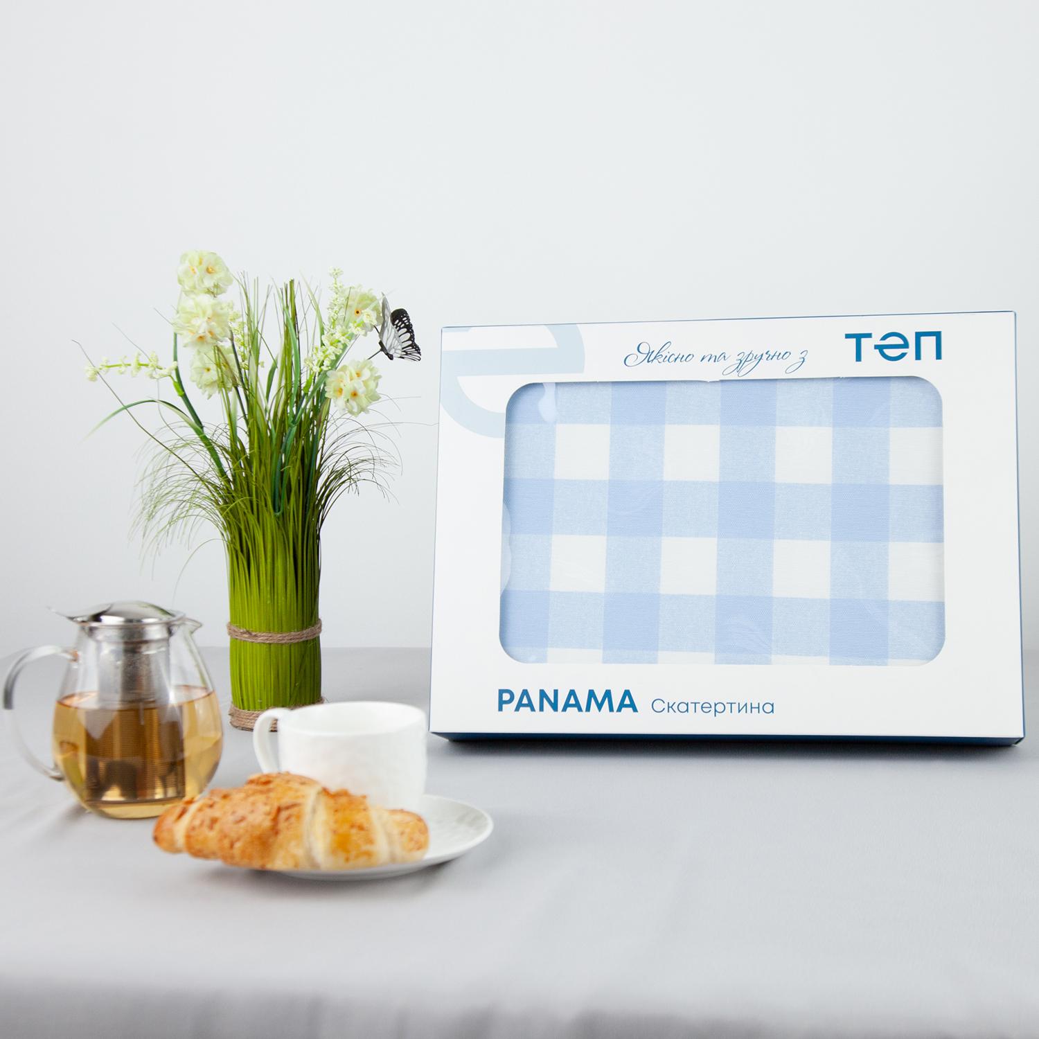 Tablecloth "Panama" water repellent Blue Check, 160x200 - Photo 2