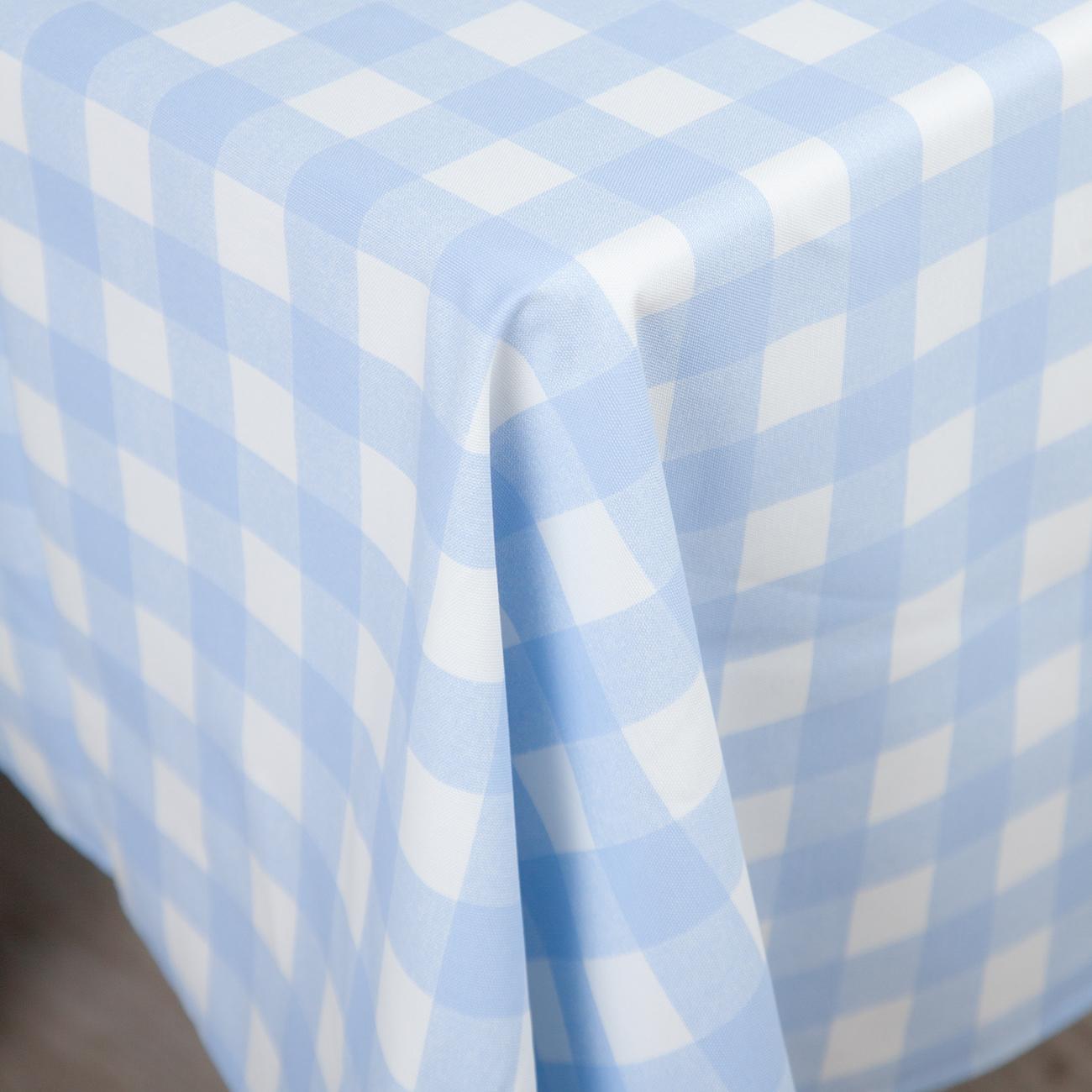 Tablecloth "Panama" water repellent Blue Check, 160x200 - Photo 3