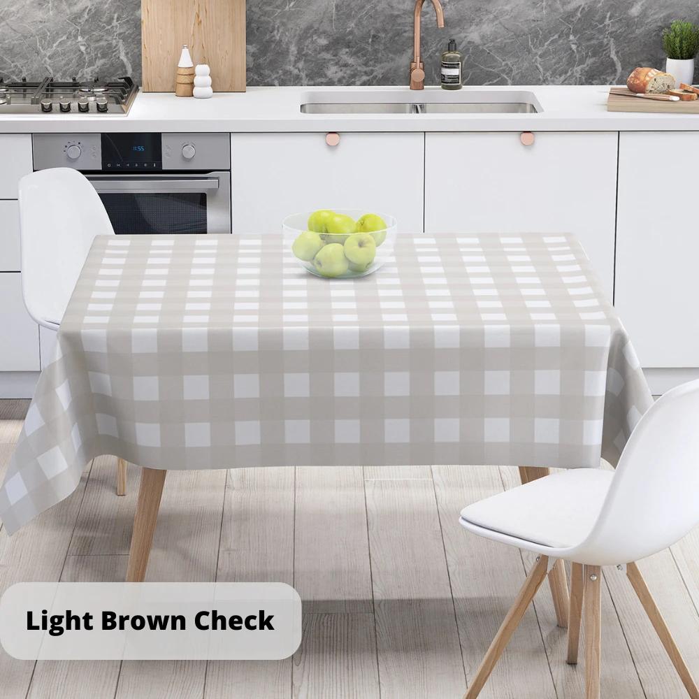 Скатерть "Panama" водоотталкивающая Light Brown Check