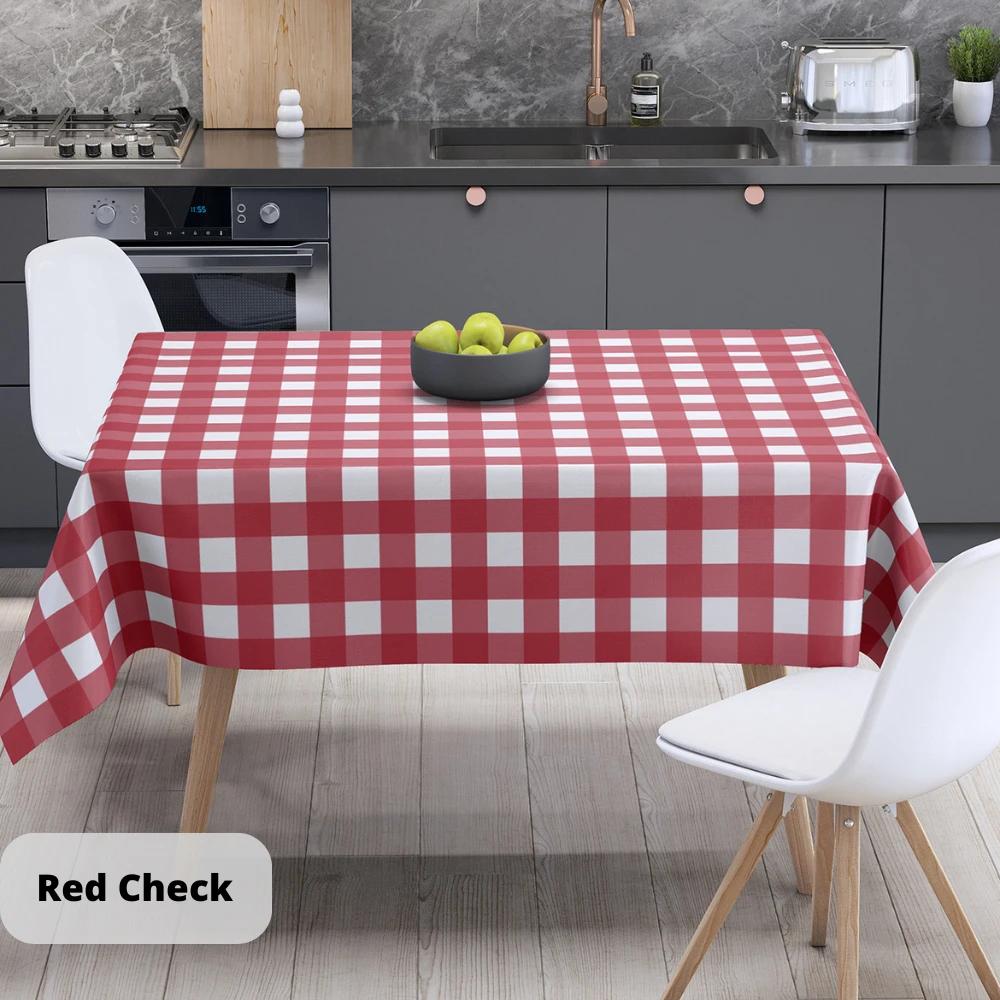Tablecloth "Panama" water repellent Red Check