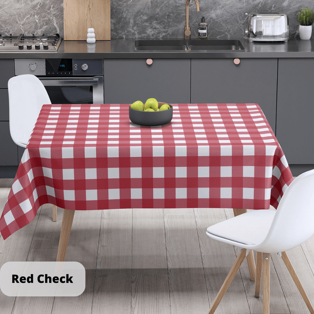 Tablecloth "Panama" water repellent Red Check, 160x200 - Photo 3