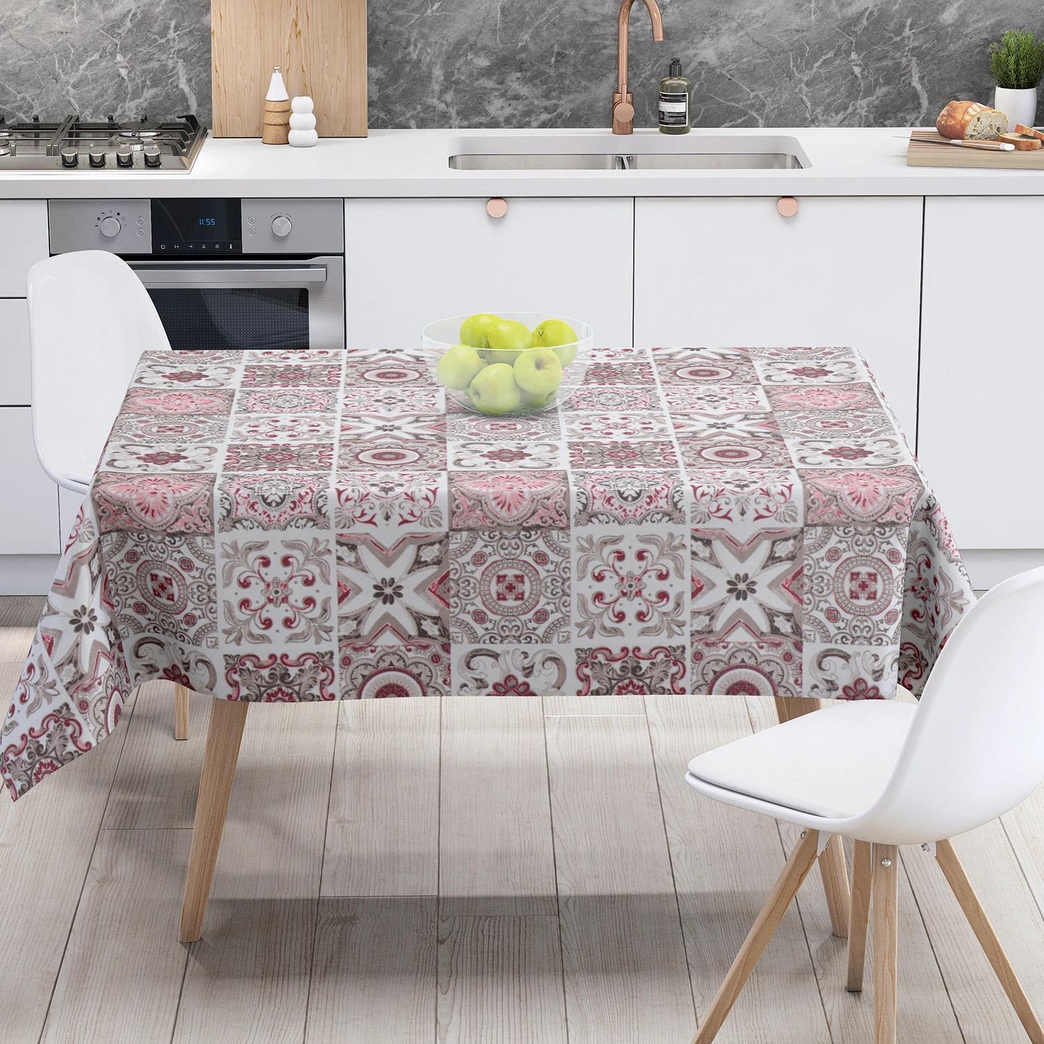 Tablecloth "Panama" water repellent Red Provence