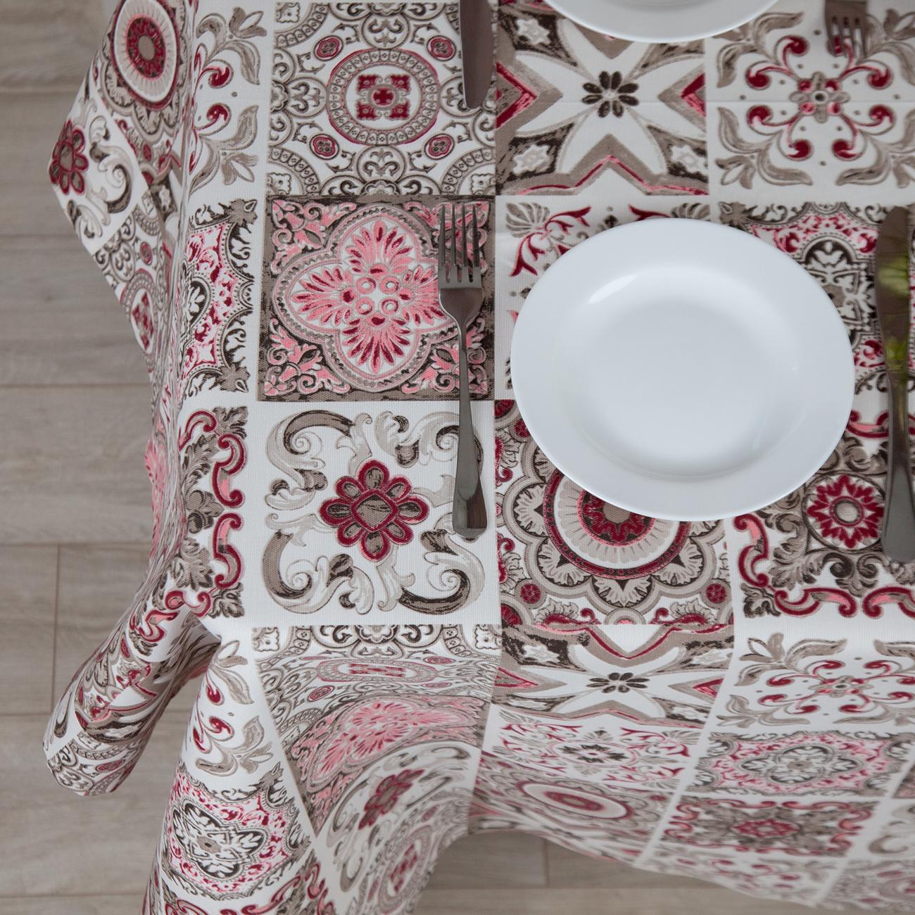 Tablecloth "Panama" water repellent Red Provence, 180x220 - Photo 5