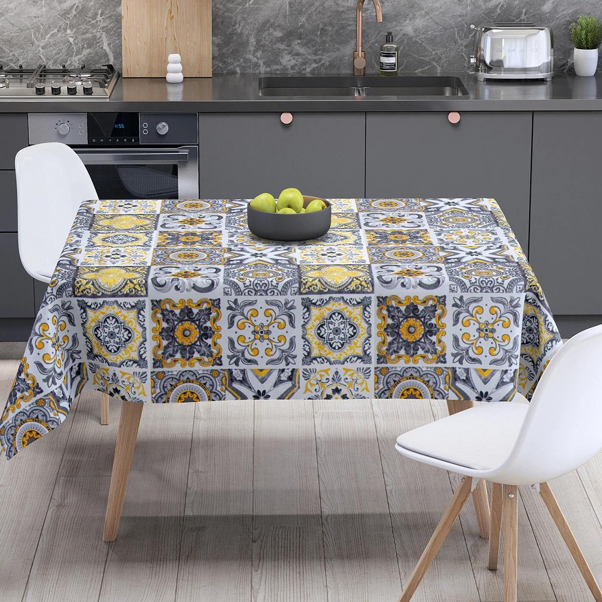 Tablecloth "Panama" water repellent Gray provence