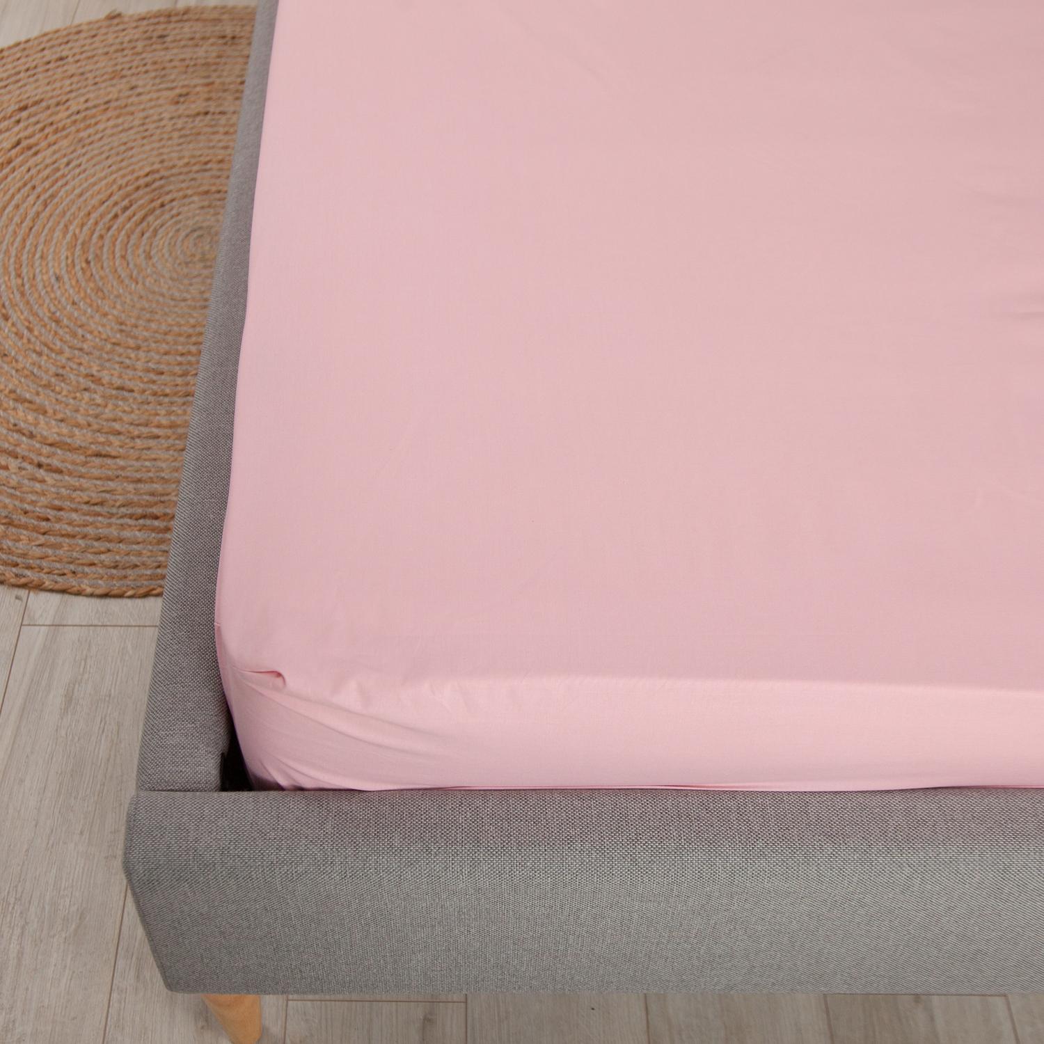Sheet "NATHNENNYA" with an elastic band Pink, 140x200 - Photo 4