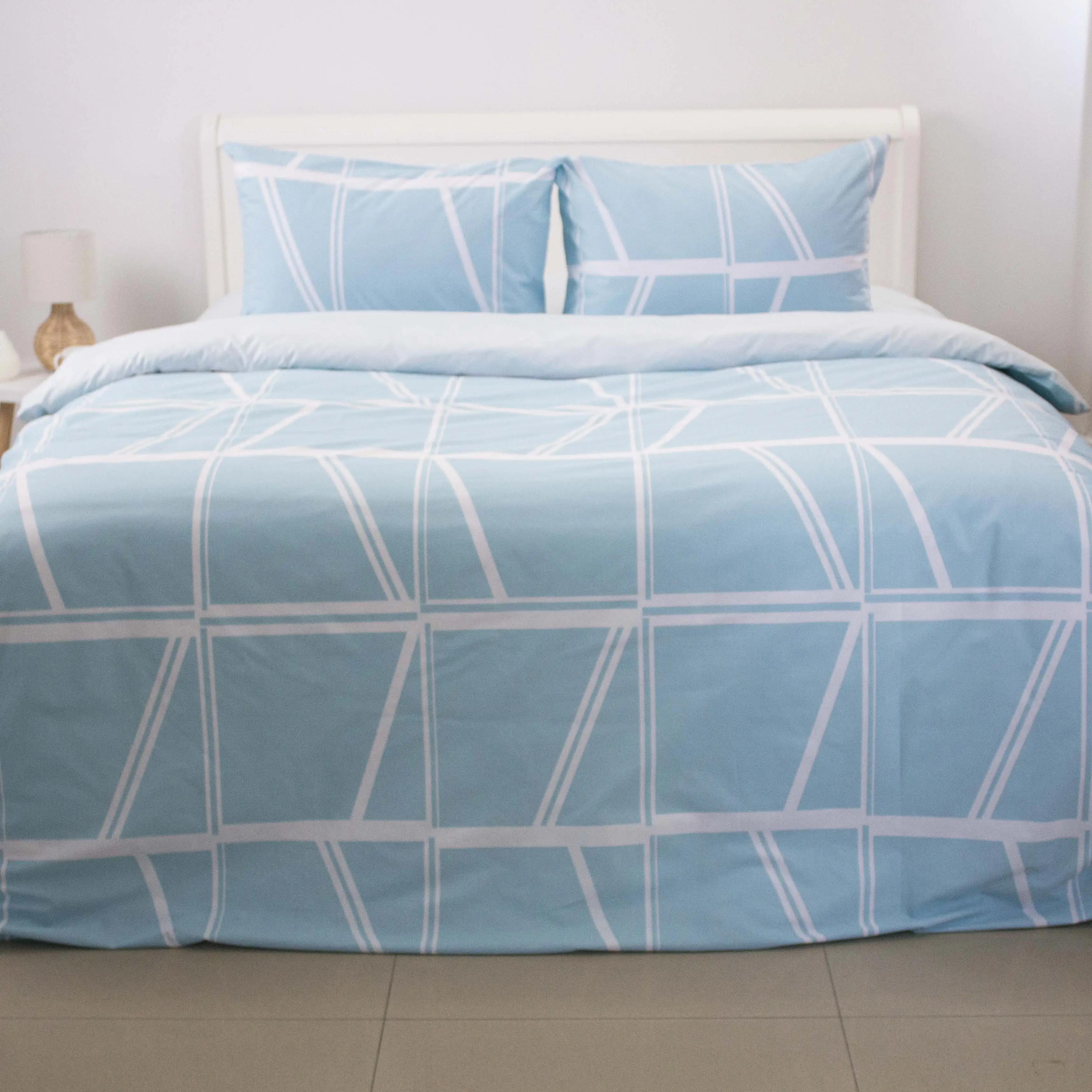 Комплект постельного белья ТЕП «Happy Sleep» Aqua Grid, полуторное - Фото 2 Комплект постельного белья ТЕП «Happy Sleep» Aqua Grid, полуторное - Фото 2