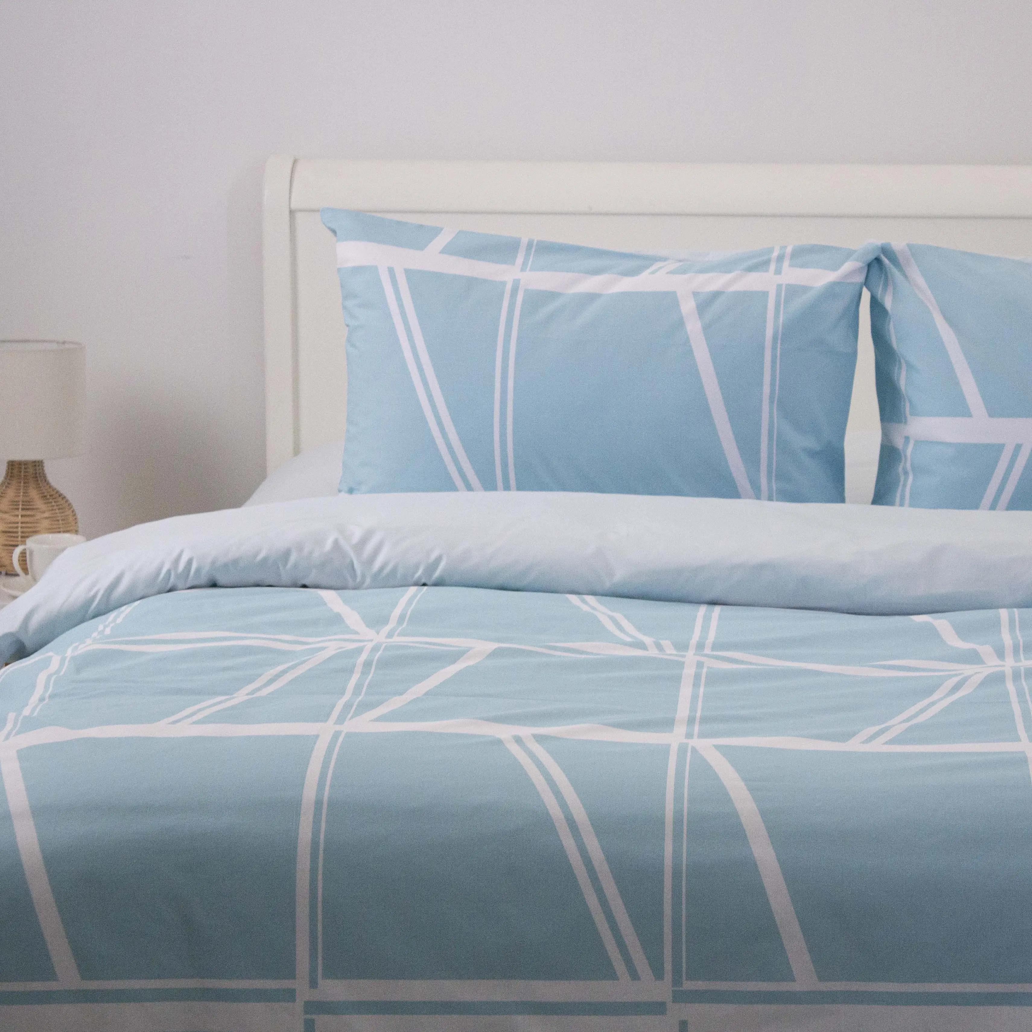 Комплект постельного белья ТЕП «Happy Sleep» Aqua Grid, полуторное - Фото 5 Комплект постельного белья ТЕП «Happy Sleep» Aqua Grid, полуторное - Фото 5