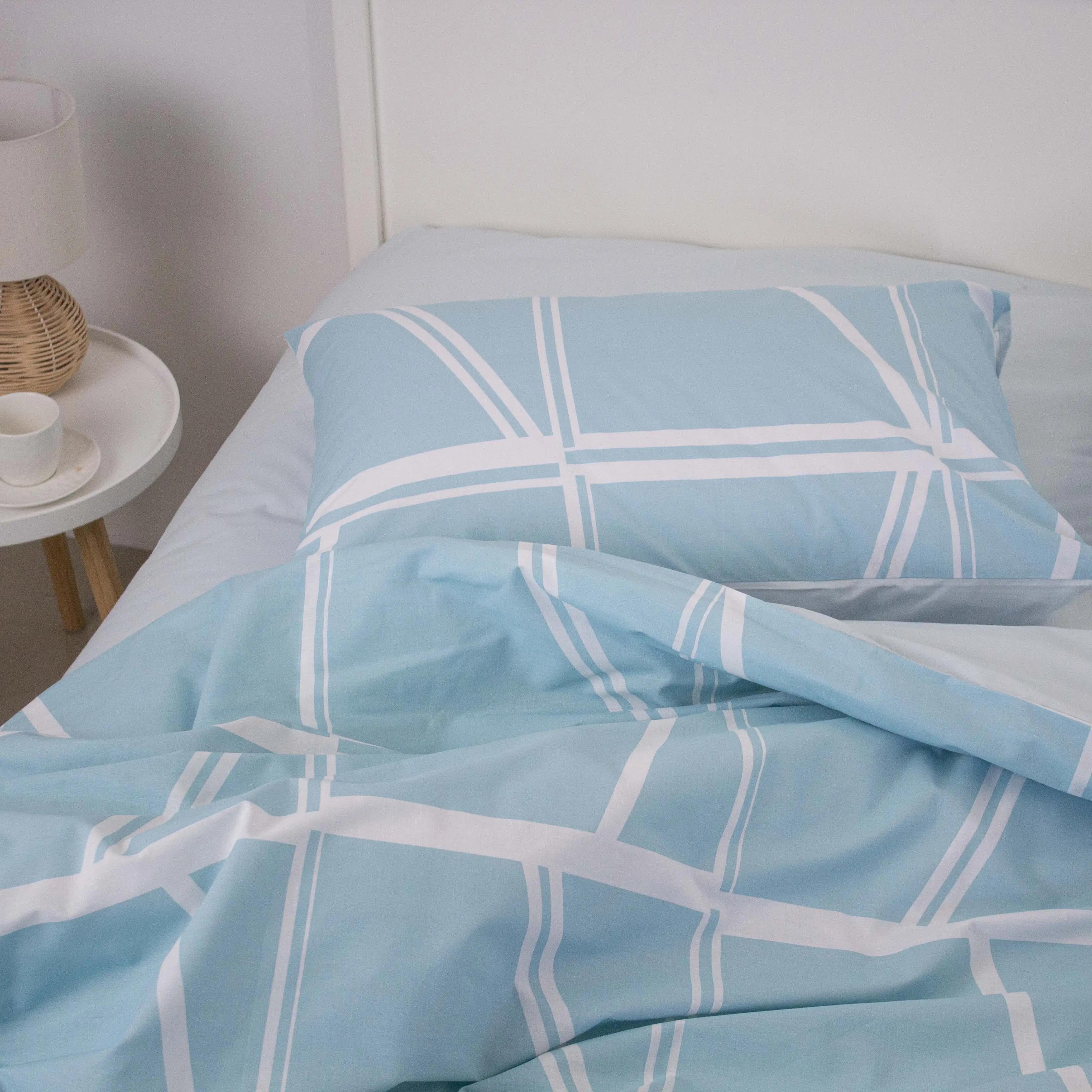 Комплект постельного белья ТЕП «Happy Sleep» Aqua Grid, полуторное - Фото 7 Комплект постельного белья ТЕП «Happy Sleep» Aqua Grid, полуторное - Фото 7