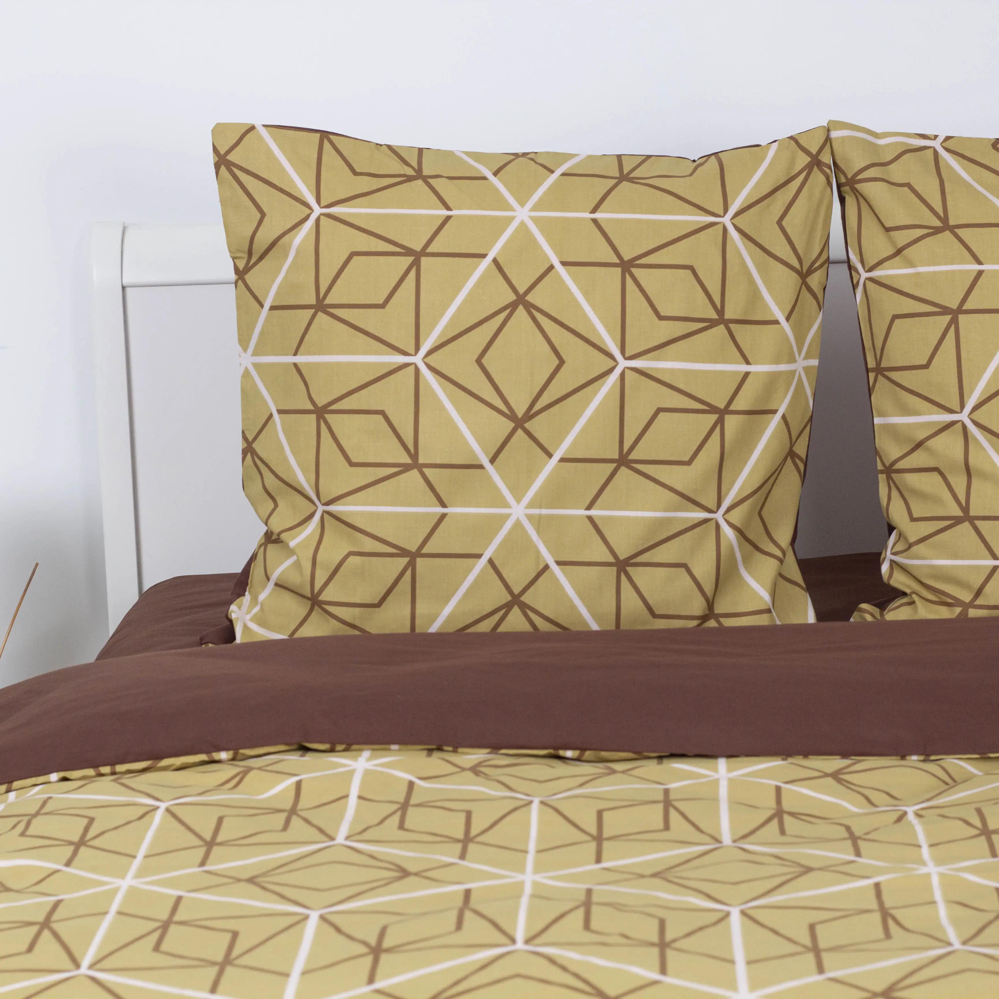 Комплект постільної білизни ТЕП "Happy Sleep" Bronze Grid, полуторна - Фото 2 Комплект постільної білизни ТЕП "Happy Sleep" Bronze Grid, полуторна - Фото 2