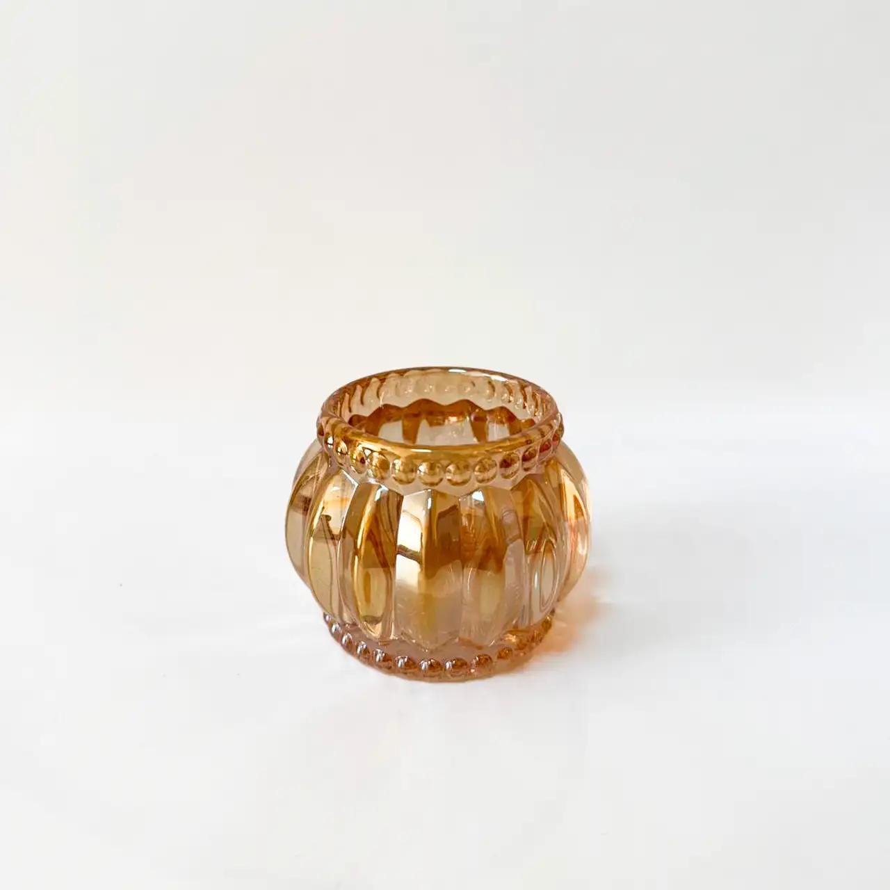 Подсвечник «Amber Light», 5 см, стекло, золотистый Подсвечник «Amber Light», 5 см, стекло, золотистый
