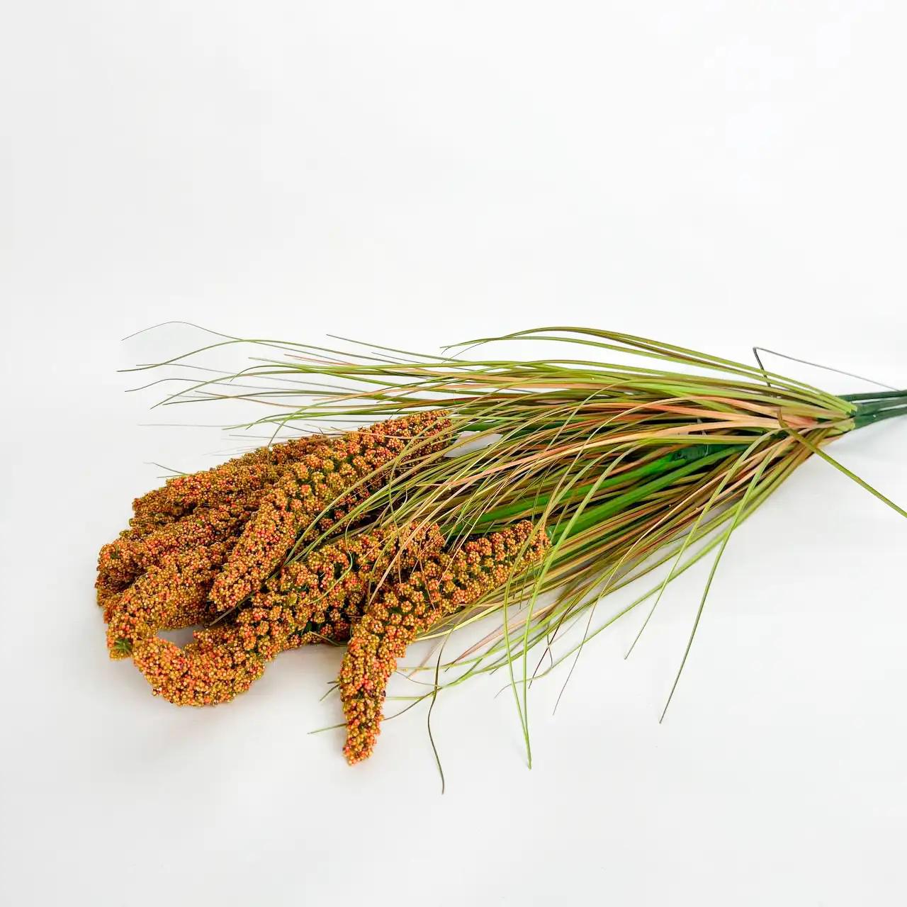 Декоративная ветка «Field Harmony», зелено-оранжевая, 45 см Декоративная ветка «Field Harmony», зелено-оранжевая, 45 см