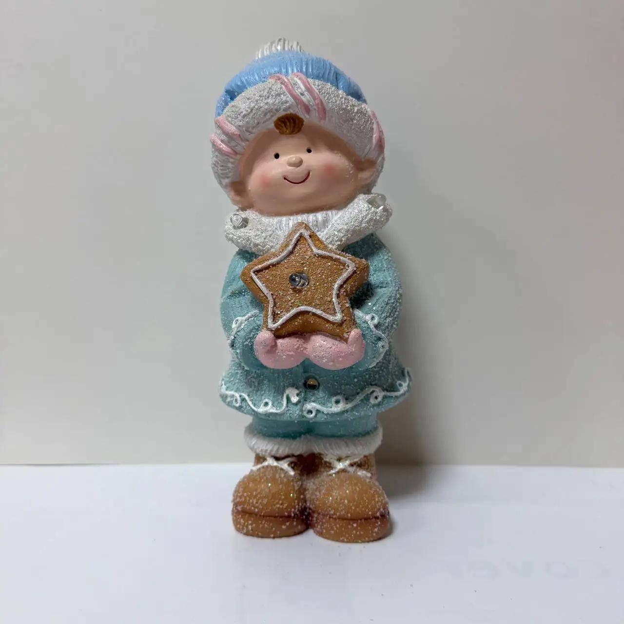 New Year's figurine with backlighting ‘Little Boy with Gingerbread’ New Year's figurine with backlighting ‘Little Boy with Gingerbread’