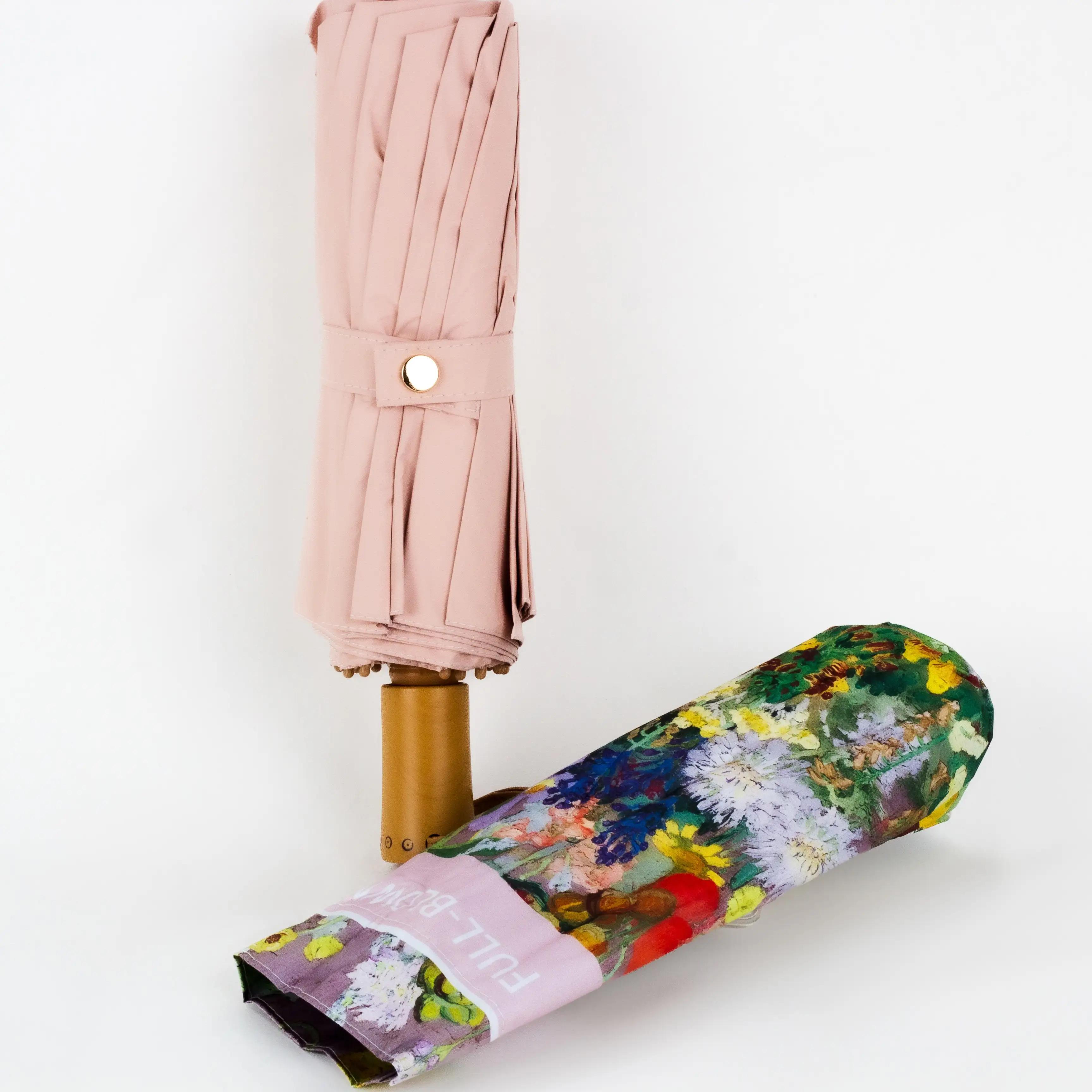 Парасоля механічна складна 99 см — Umbrella Floral Shield Pink - Фото 3 Парасоля механічна складна 99 см — Umbrella Floral Shield Pink - Фото 3