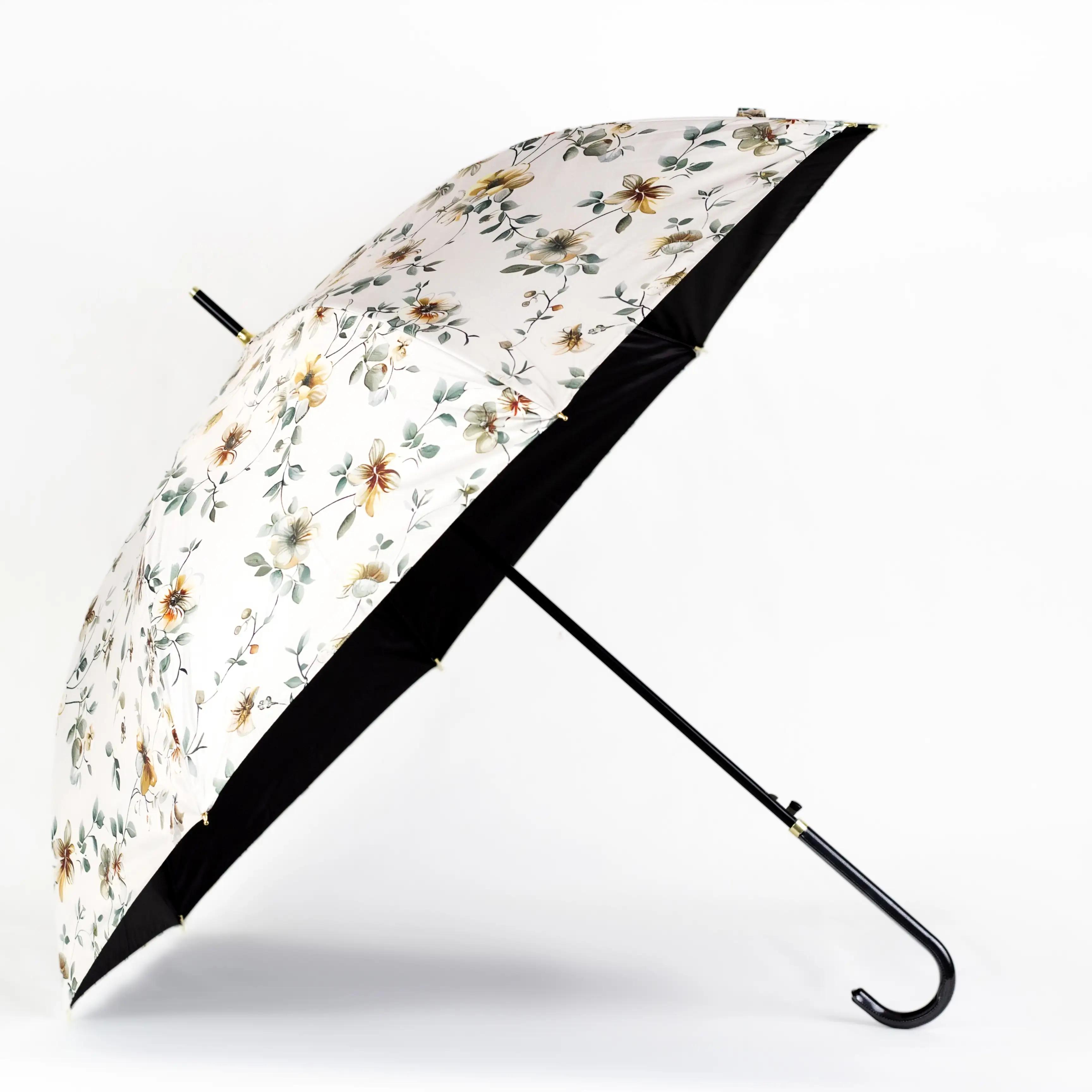 Парасоля-тростина складна напівавтоматична з квітковим принтом — Umbrella FlowerShield - Фото 2 Парасоля-тростина складна напівавтоматична з квітковим принтом — Umbrella FlowerShield - Фото 2