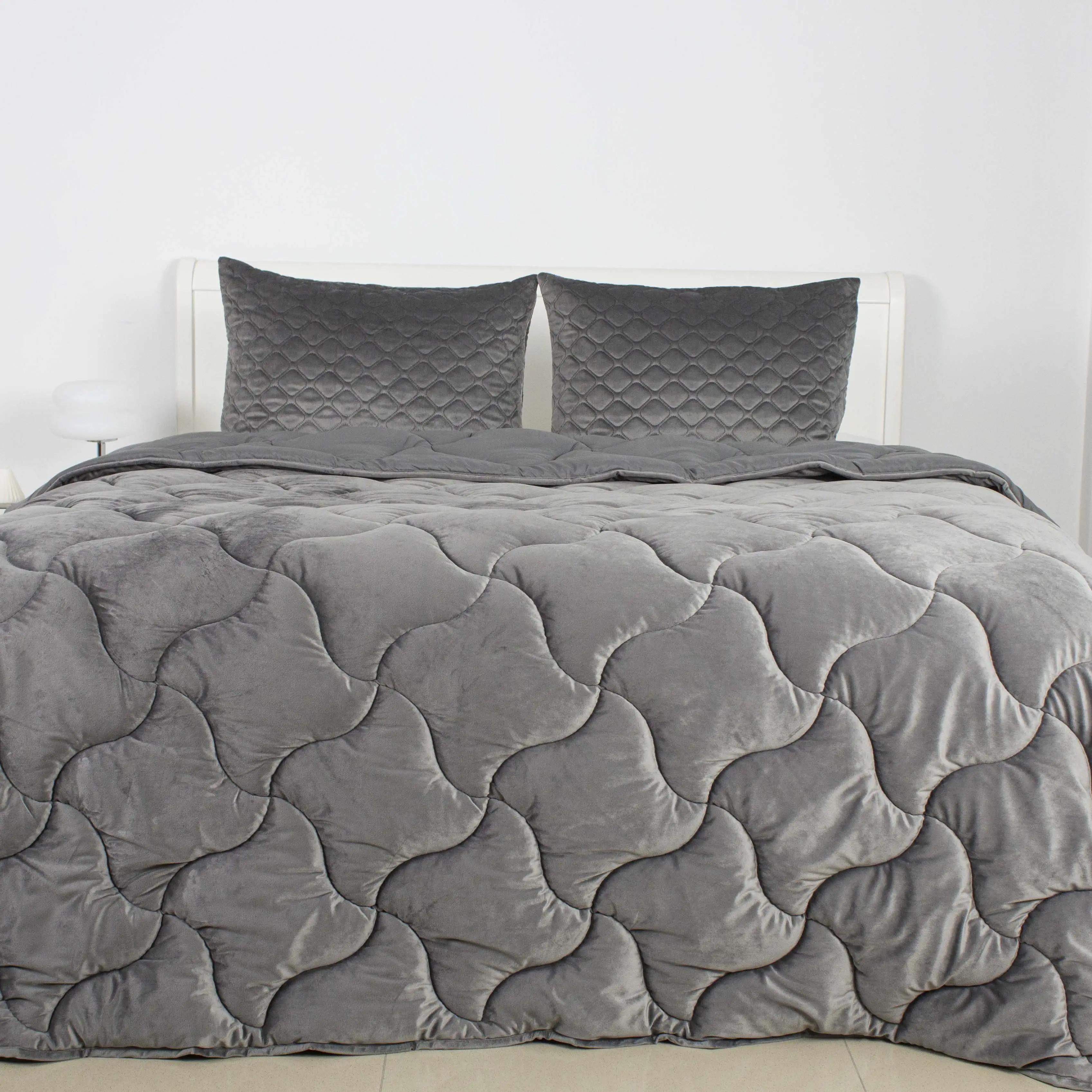 Одеяло ТЕП «VELOUR» Темно – серая, 200x210 Одеяло ТЕП «VELOUR» Темно – серая, 200x210