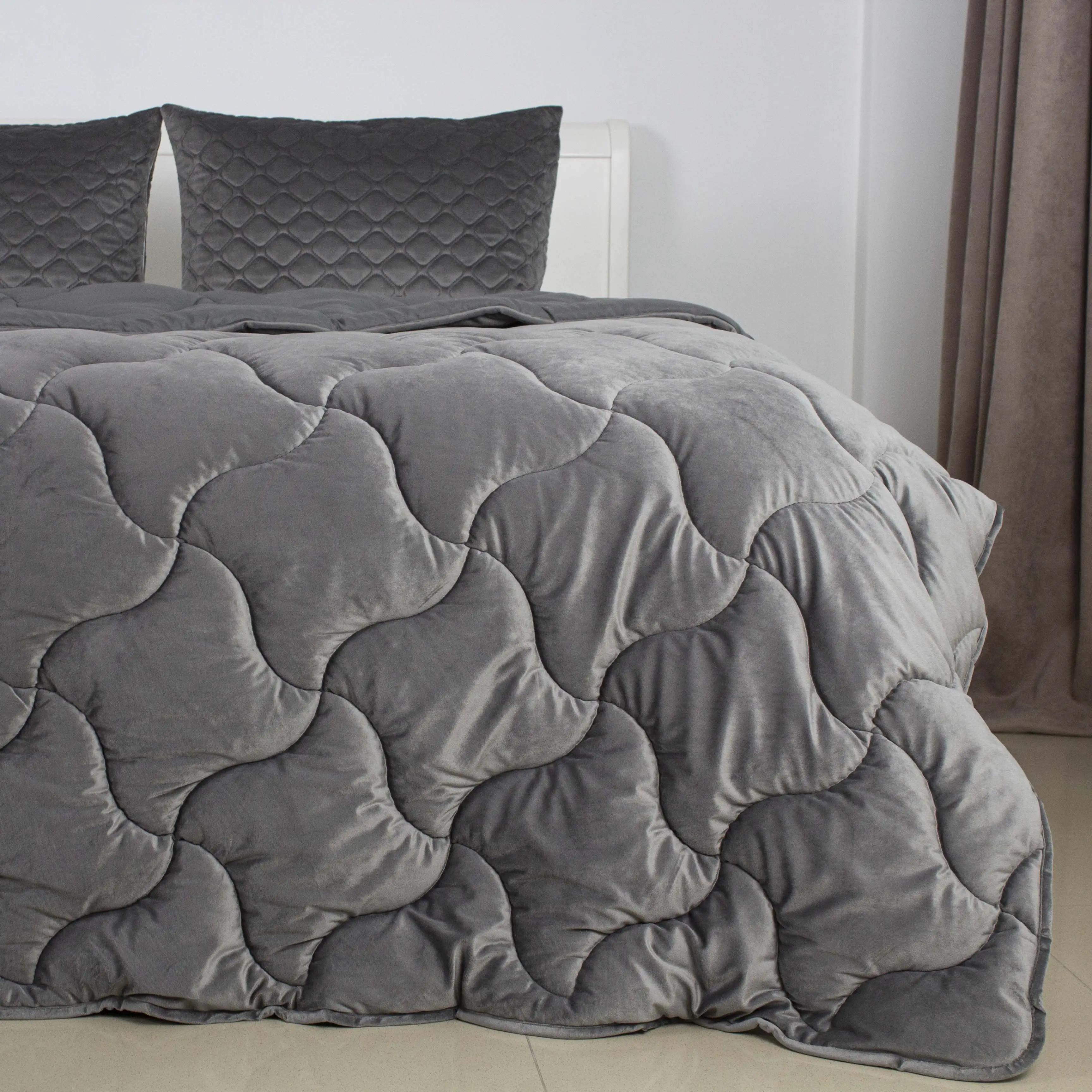 Одеяло ТЕП «VELOUR» Темно – серая, 200x210 - Фото 2 Одеяло ТЕП «VELOUR» Темно – серая, 200x210 - Фото 2