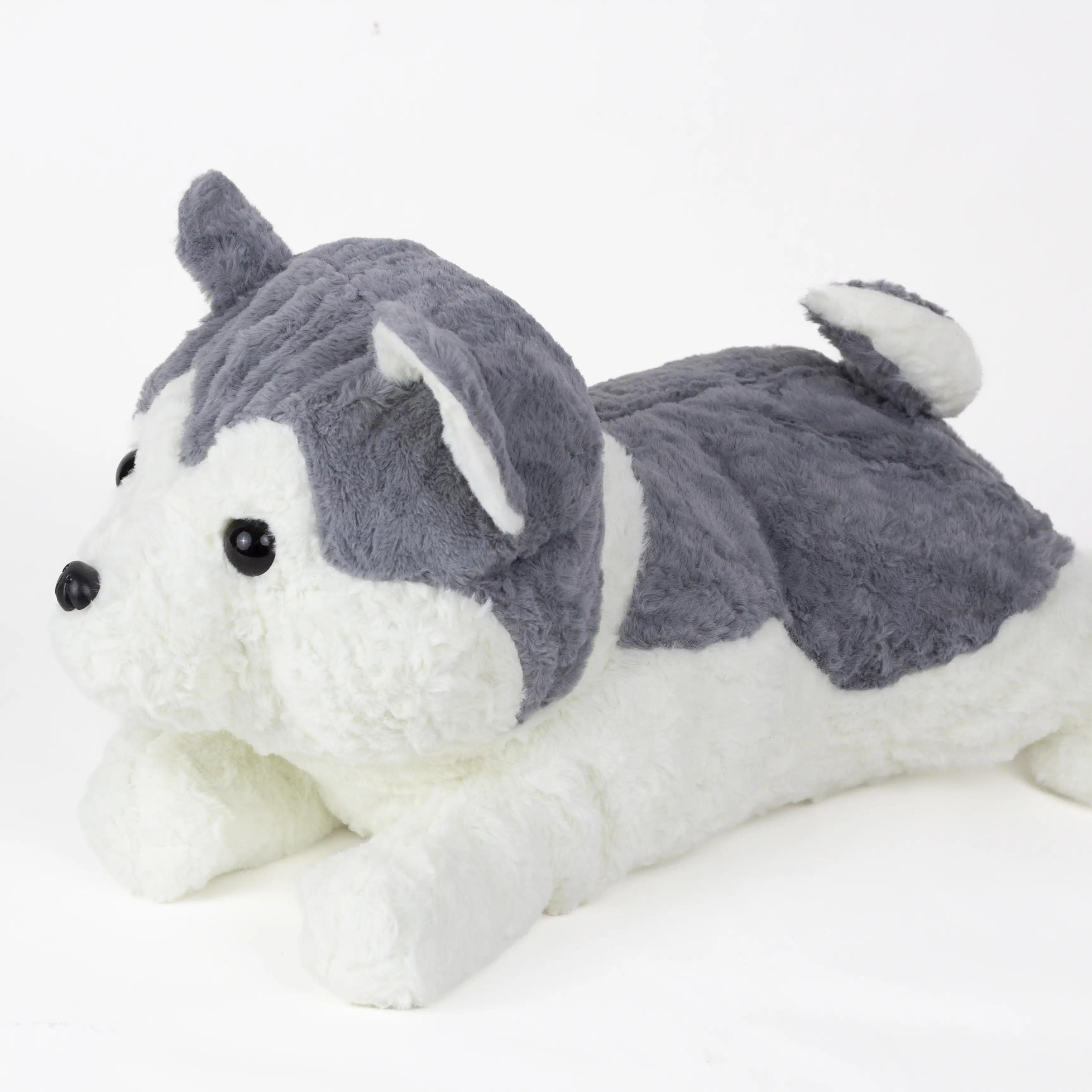 Іграшка-подушка Хаскі з пледом — Practical Husky Comfort Set Іграшка-подушка Хаскі з пледом — Practical Husky Comfort Set