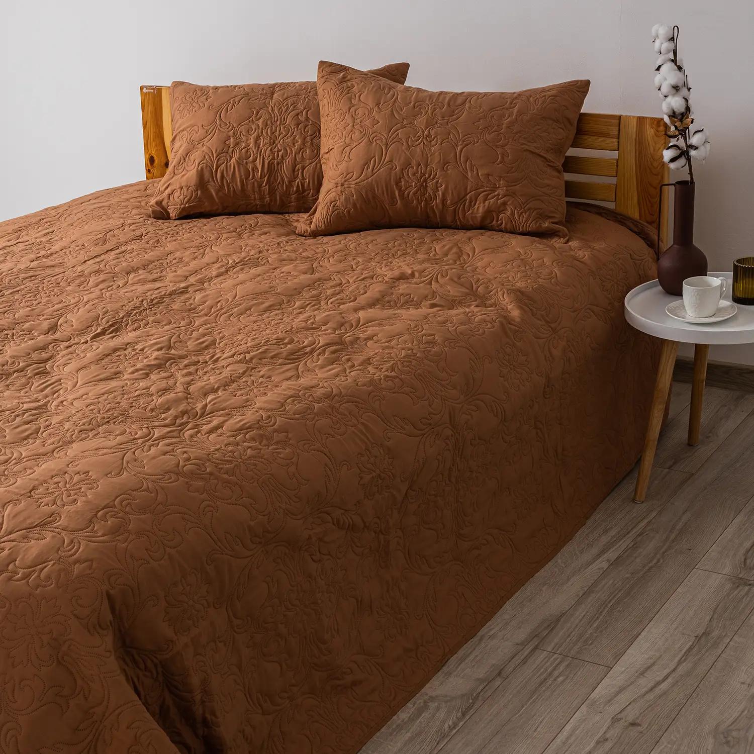 Bedspread TEP "VINTAGE" 1 pillowcase 50*70 sm Coffee/Arabian night, 150x210 Bedspread TEP "VINTAGE" 1 pillowcase 50*70 sm Coffee/Arabian night, 150x210