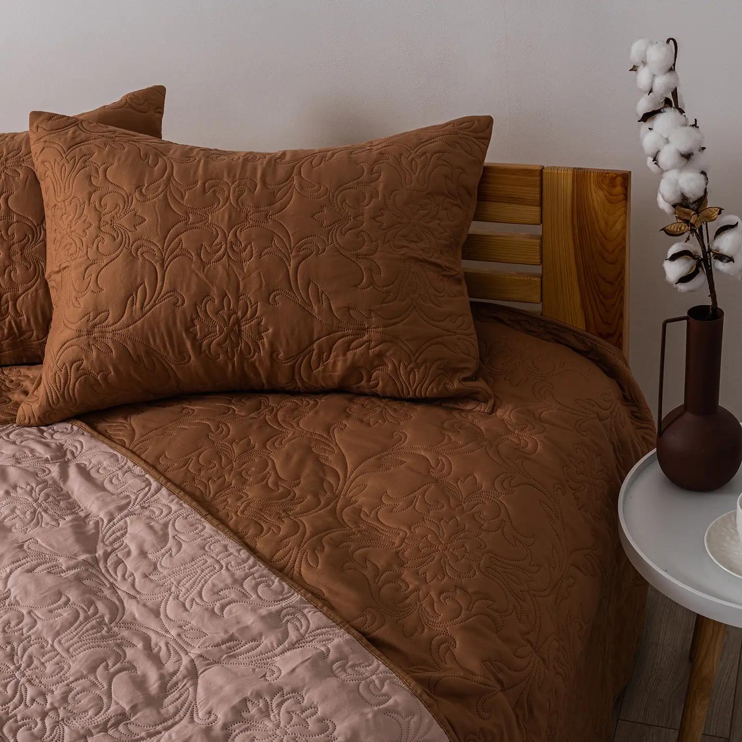 Bedspread TEP "VINTAGE" 1 pillowcase 50*70 sm Coffee/Arabian night, 150x210 - Photo 2 Bedspread TEP "VINTAGE" 1 pillowcase 50*70 sm Coffee/Arabian night, 150x210 - Photo 2