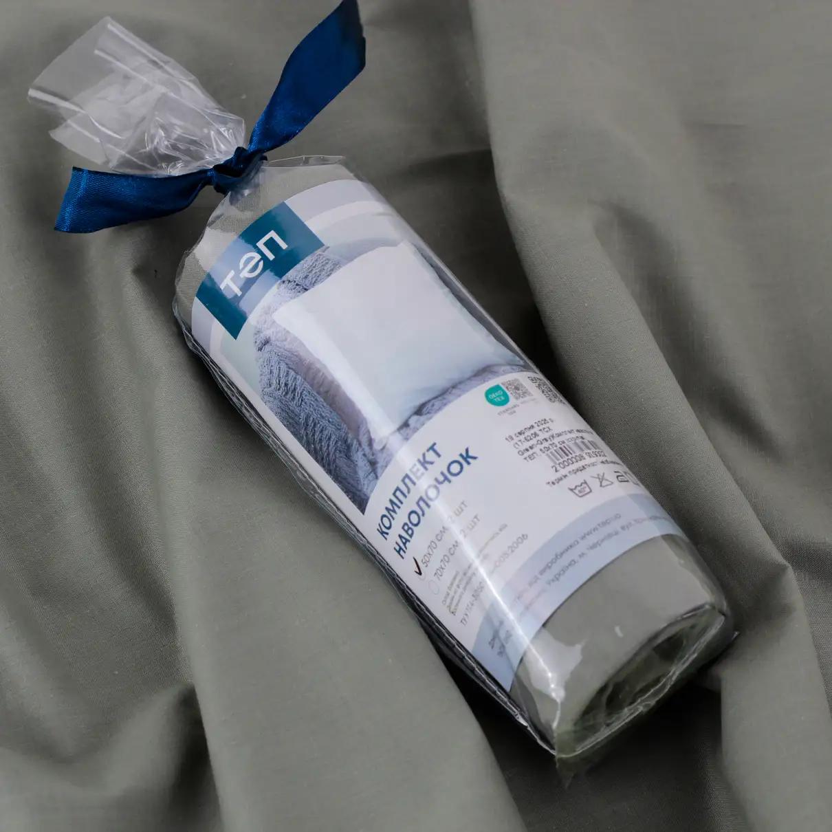 Комплект наволочок "ТЕП" скрутка Green-Gray, 50x70 - Фото 6 Комплект наволочок "ТЕП" скрутка Green-Gray, 50x70 - Фото 6