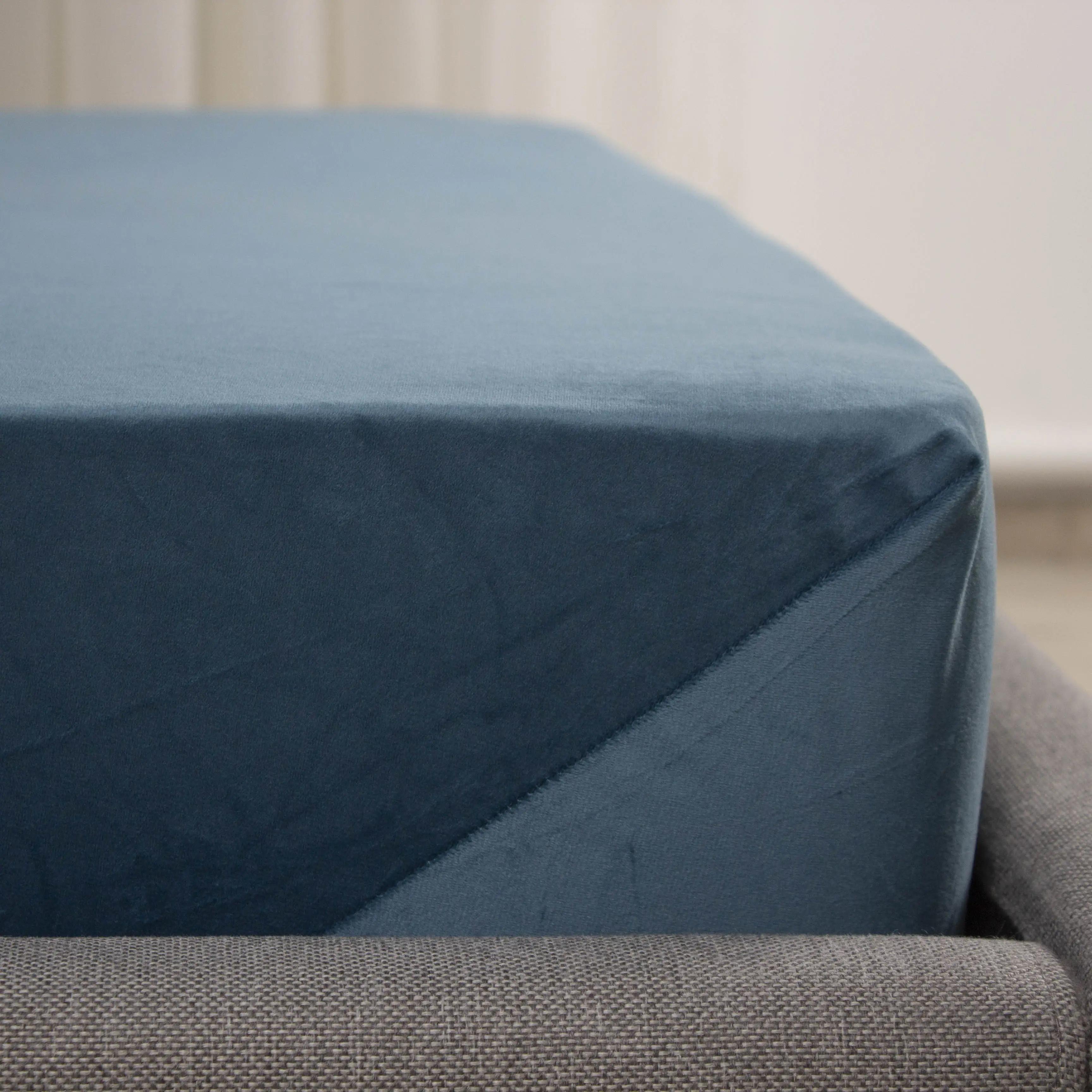 Sheet ТЕП VELOUR with an elastic band blue, 160x200 - Photo 3 Sheet ТЕП VELOUR with an elastic band blue, 160x200 - Photo 3