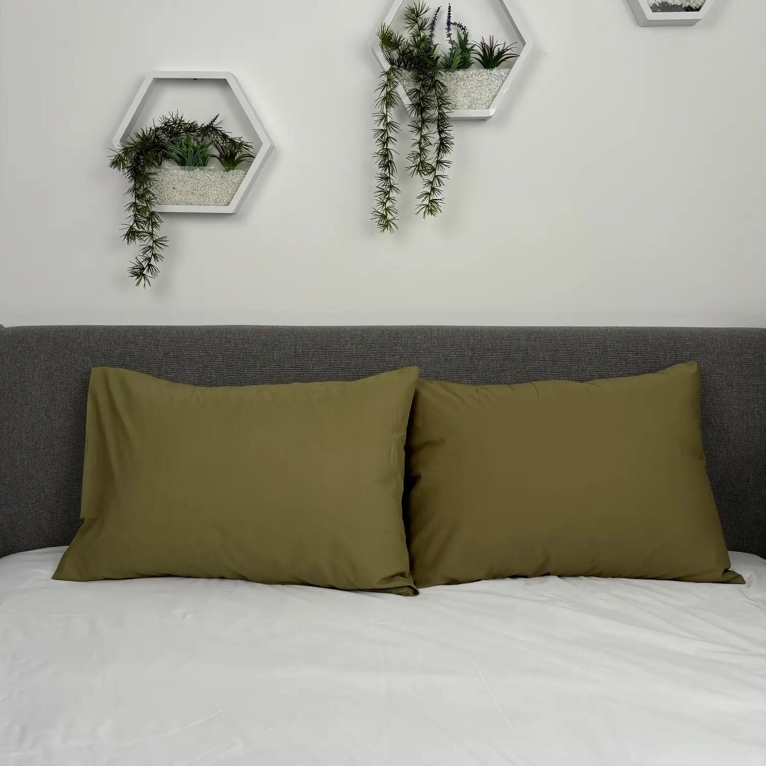 Set of pillowcases TEP olive eco, 50x50 - Photo 2 Set of pillowcases TEP olive eco, 50x50 - Photo 2