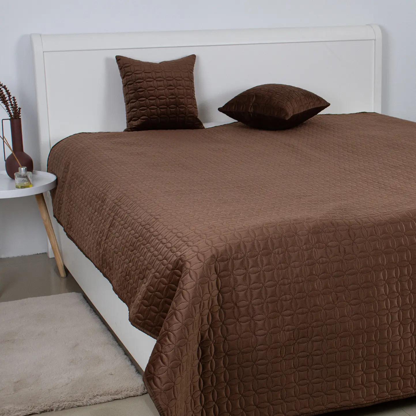 Покривало ТЕП "VELOUR" Коричневий/Мозаїка Покривало ТЕП "VELOUR" Коричневий/Мозаїка