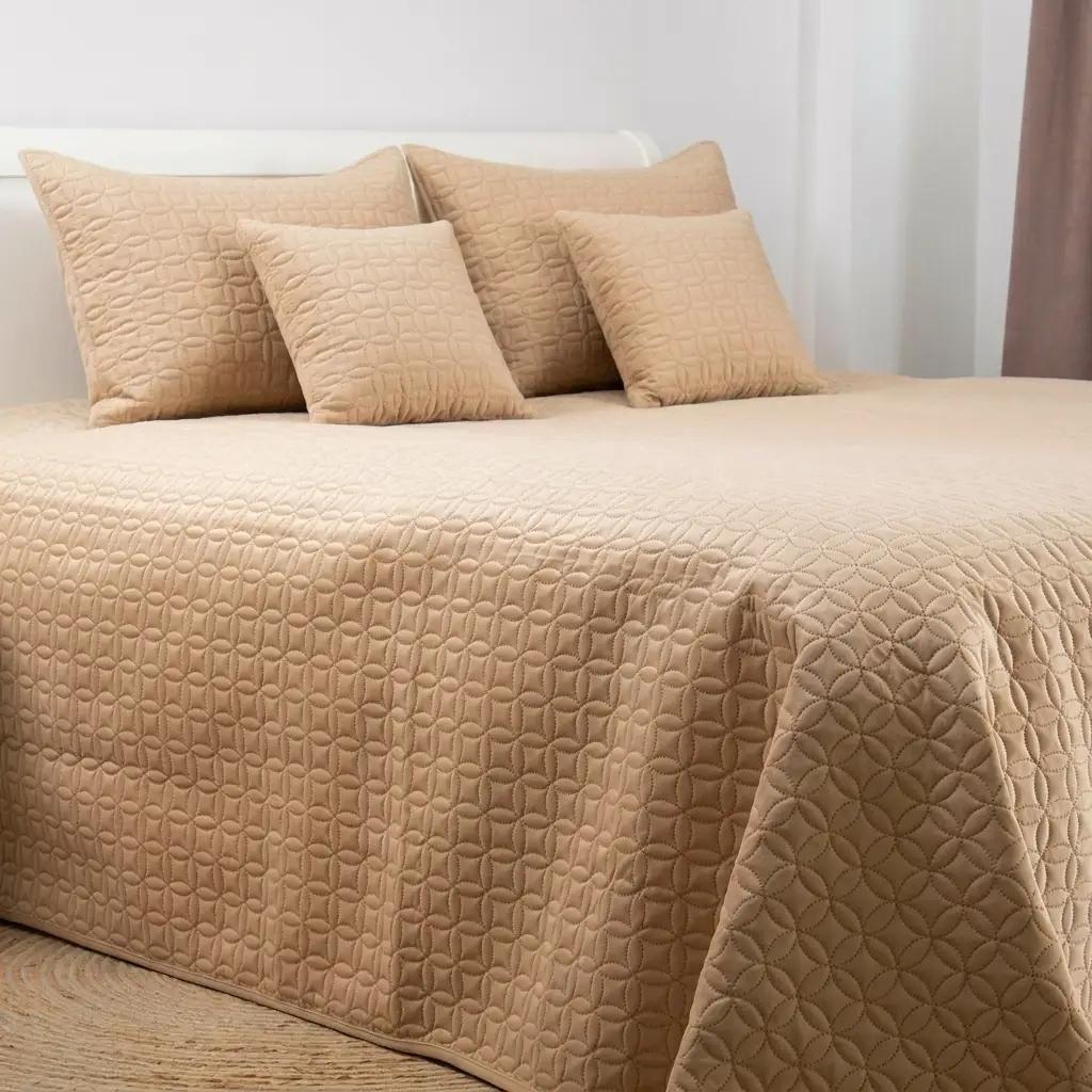 Bed Covers TEP "VELOUR" Golden beige/Rhombus round, 150x210 - Photo 2 Bed Covers TEP "VELOUR" Golden beige/Rhombus round, 150x210 - Photo 2