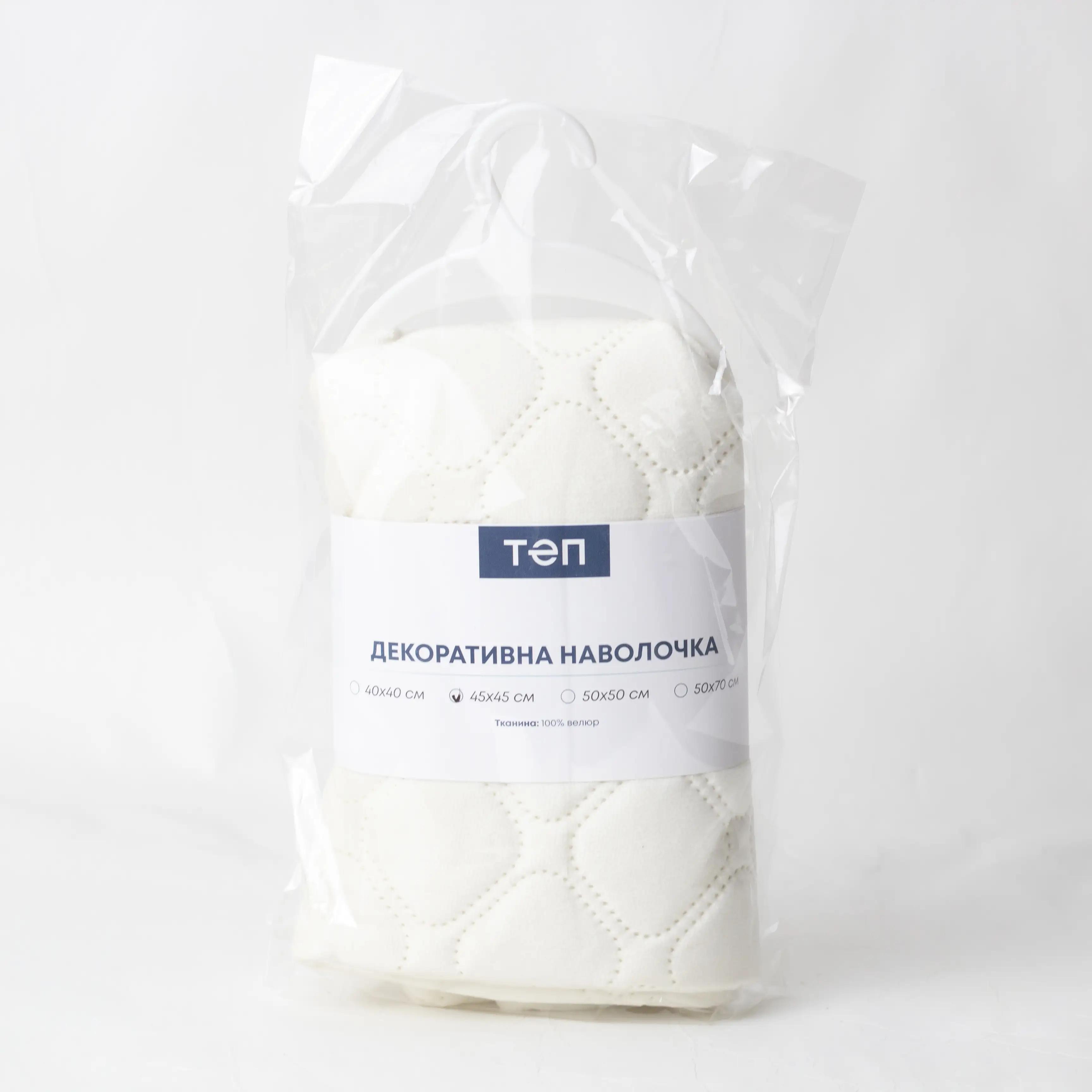 Наволочка декоративна ТЕП "VELOUR" 45*45 см з замком Молочний/Мозаїка, 45x45 - Фото 7 Наволочка декоративна ТЕП "VELOUR" 45*45 см з замком Молочний/Мозаїка, 45x45 - Фото 7