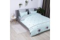 Комплект постельного белья ТЕП "Happy Sleep" Mint&Grey Hearts, 50x70 евро - Фото 4