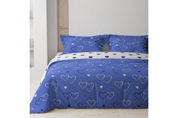 Комплект постельного белья ТЕП "Happy Sleep" NAVY BLUE LOVE, 50x70 полуторный
